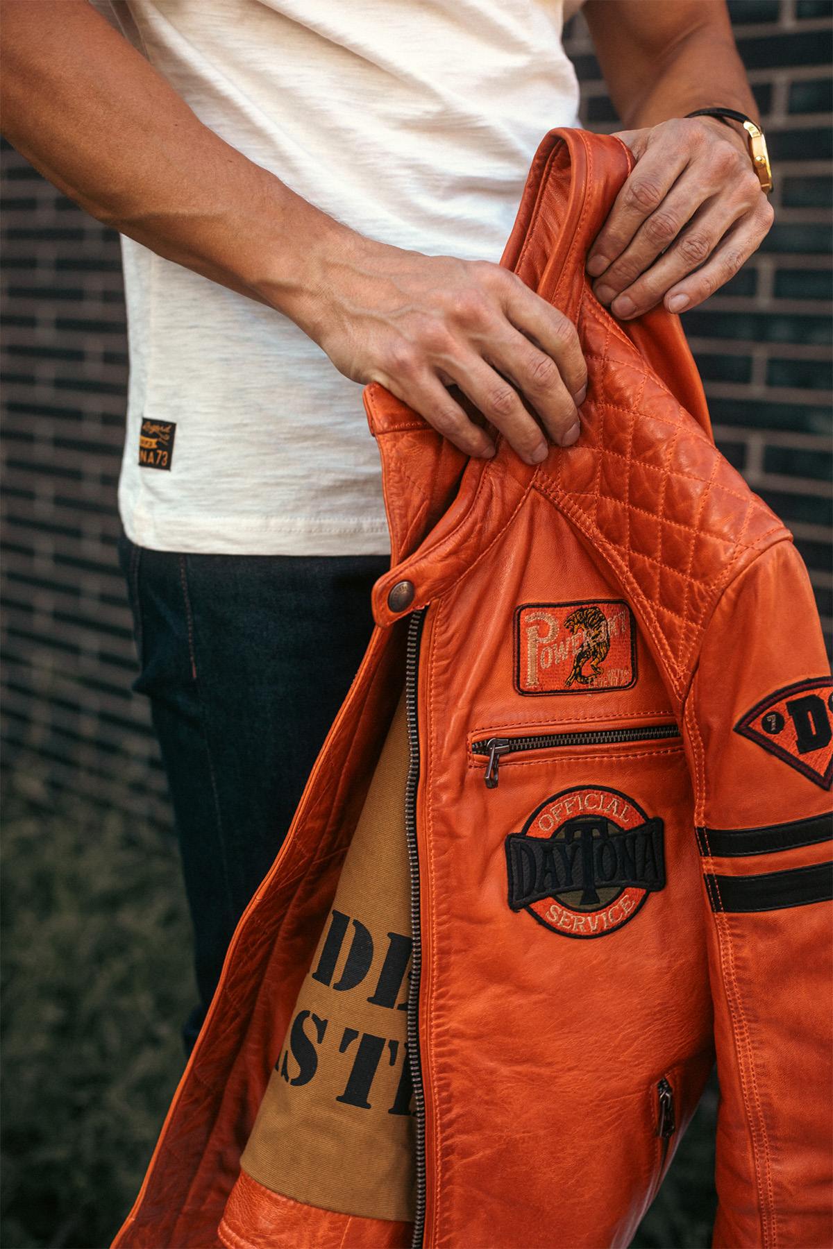 Blouson Homme Daytona WALKOR SHEEP ATLAS VEG BURNT ORANGE — vue 8