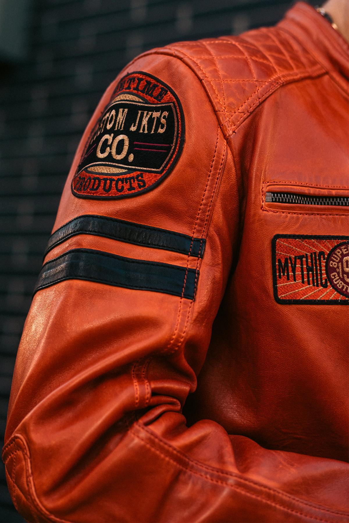 Blouson Homme Daytona WALKOR SHEEP ATLAS VEG BURNT ORANGE — vue 14