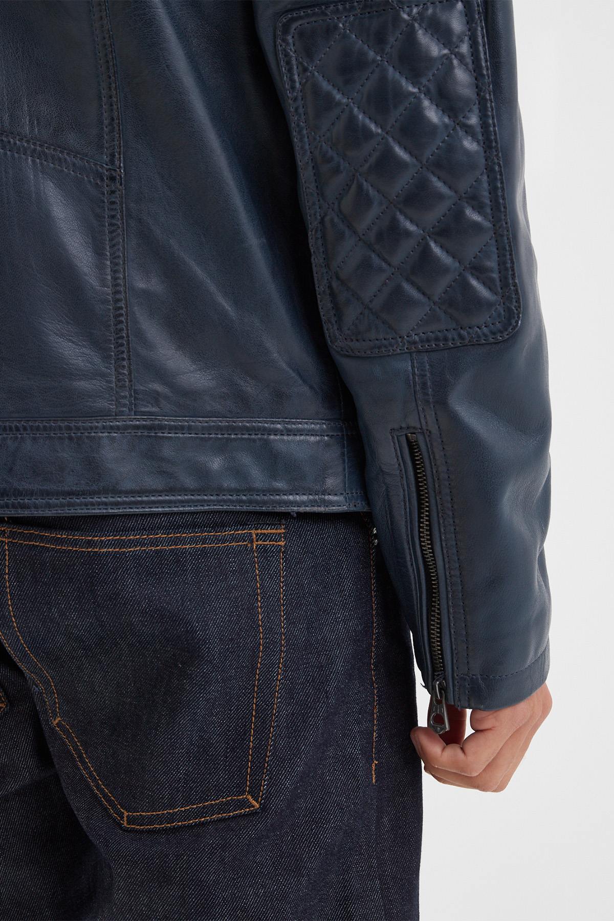 Blouson Homme Daytona WALKOR SHEEP ATLAS VEG SHORT BLUE — vue 6