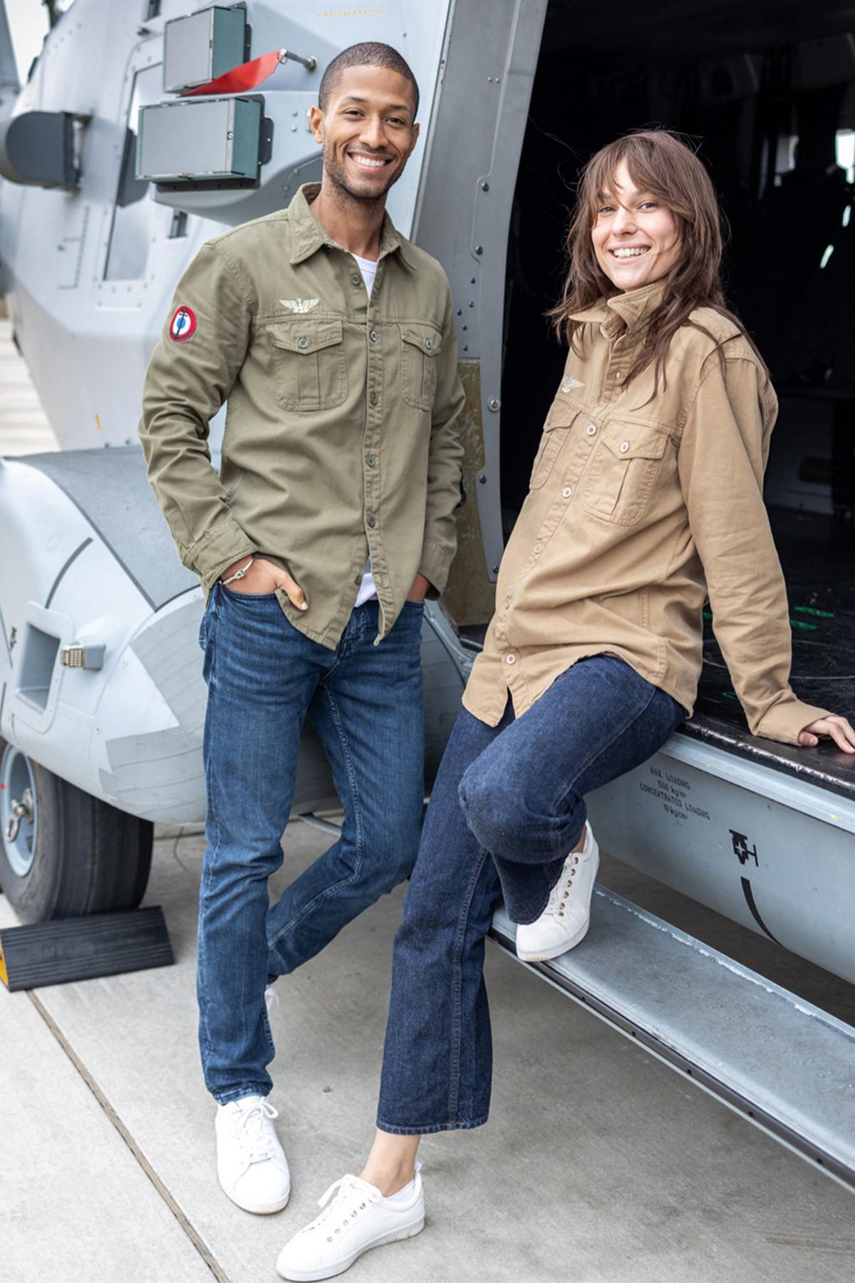 Herren Hemd Marine Nationale HAWKEYE MN KHAKI GREEN — Ansicht 2