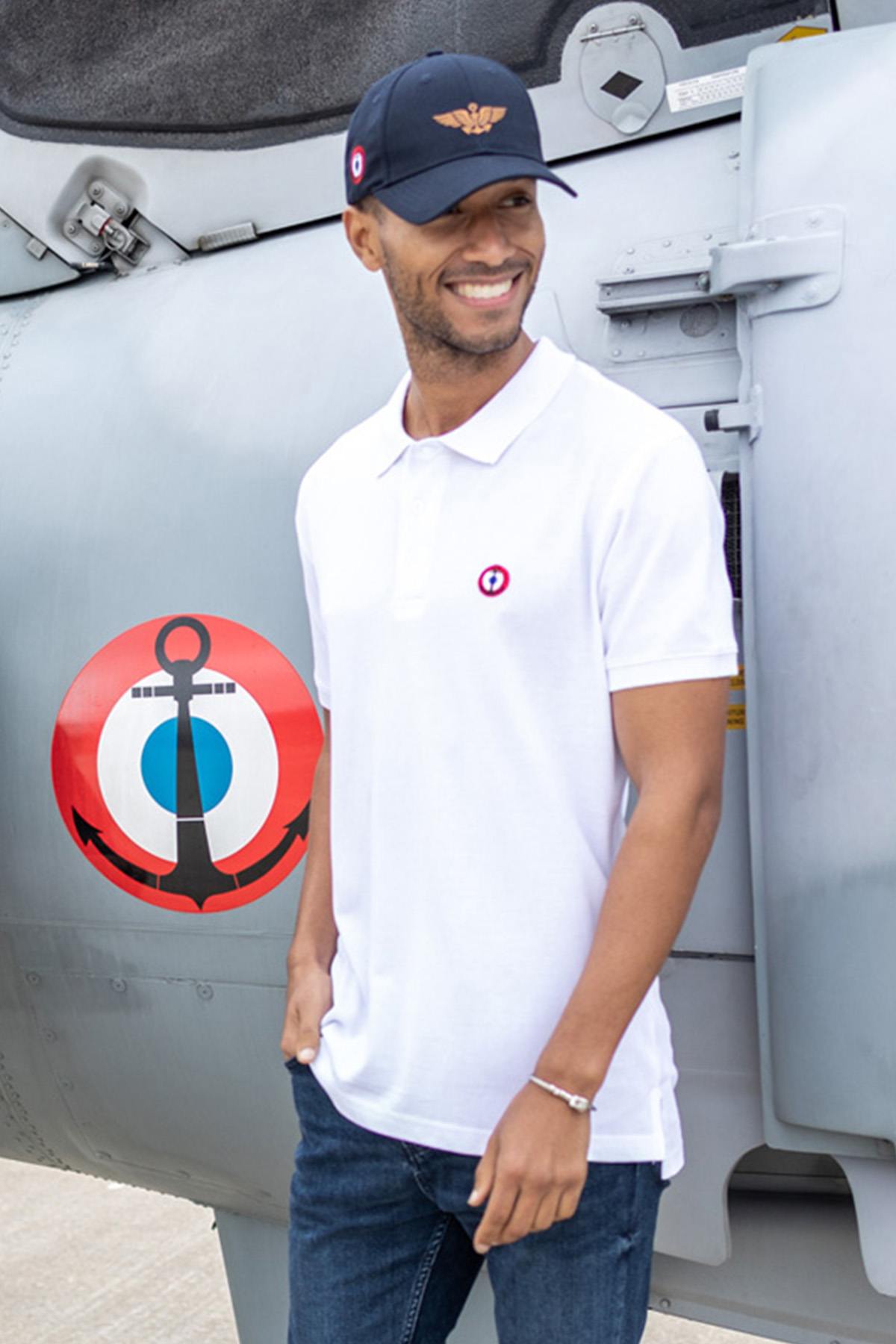 Polo Uomo Marine Nationale AERONEF MN WHITE — vista 4