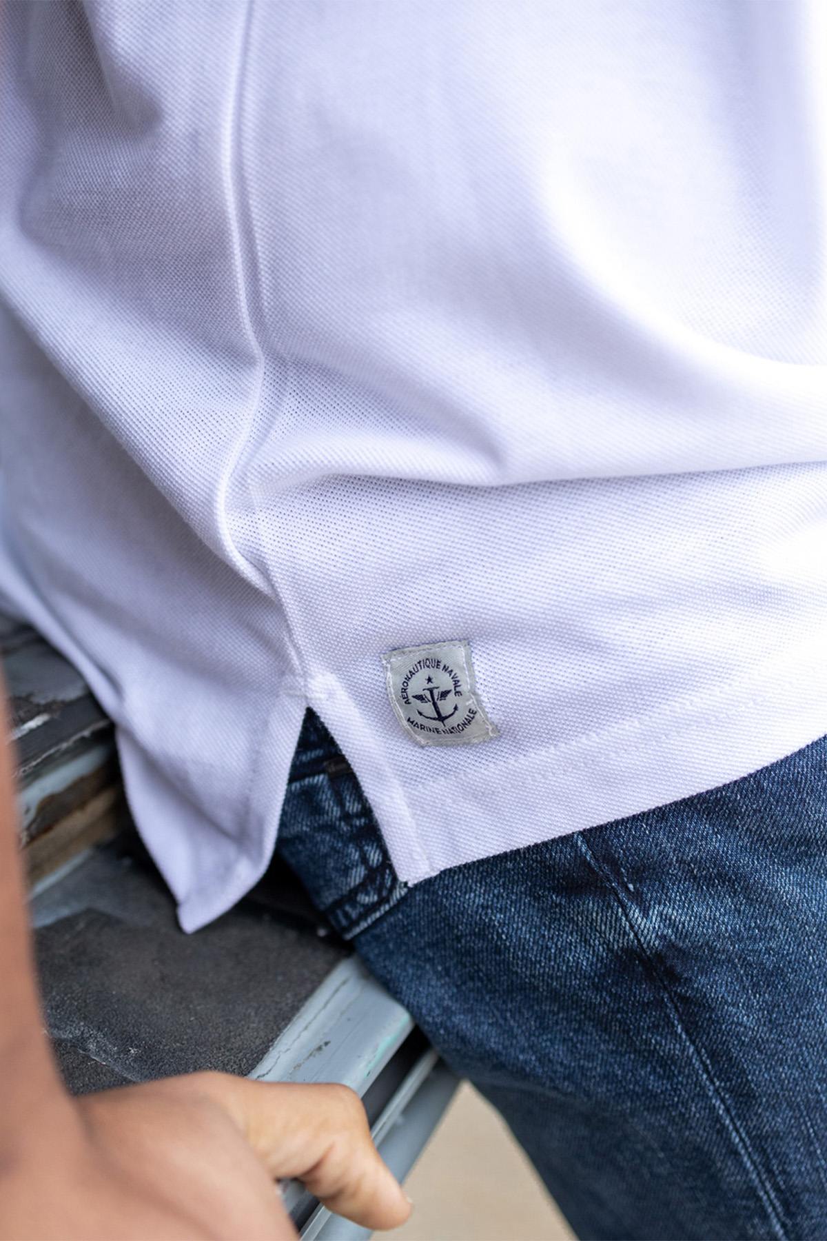 Polo Uomo Marine Nationale AERONEF MN WHITE — vista 3