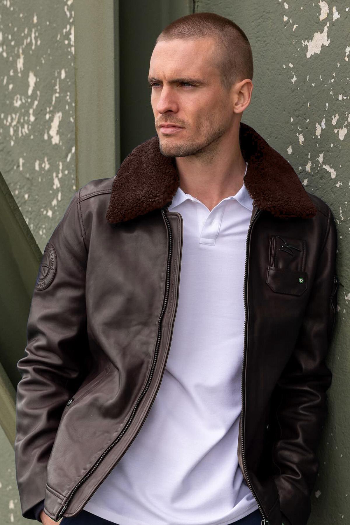 Herren Jacke Armée De L'air Et De L'espace JET ATLAS BROWN — Ansicht 1