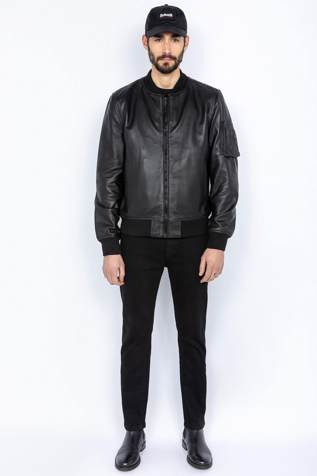 Chaqueta Hombre Schott LCQUEENS BLACK — vista 7