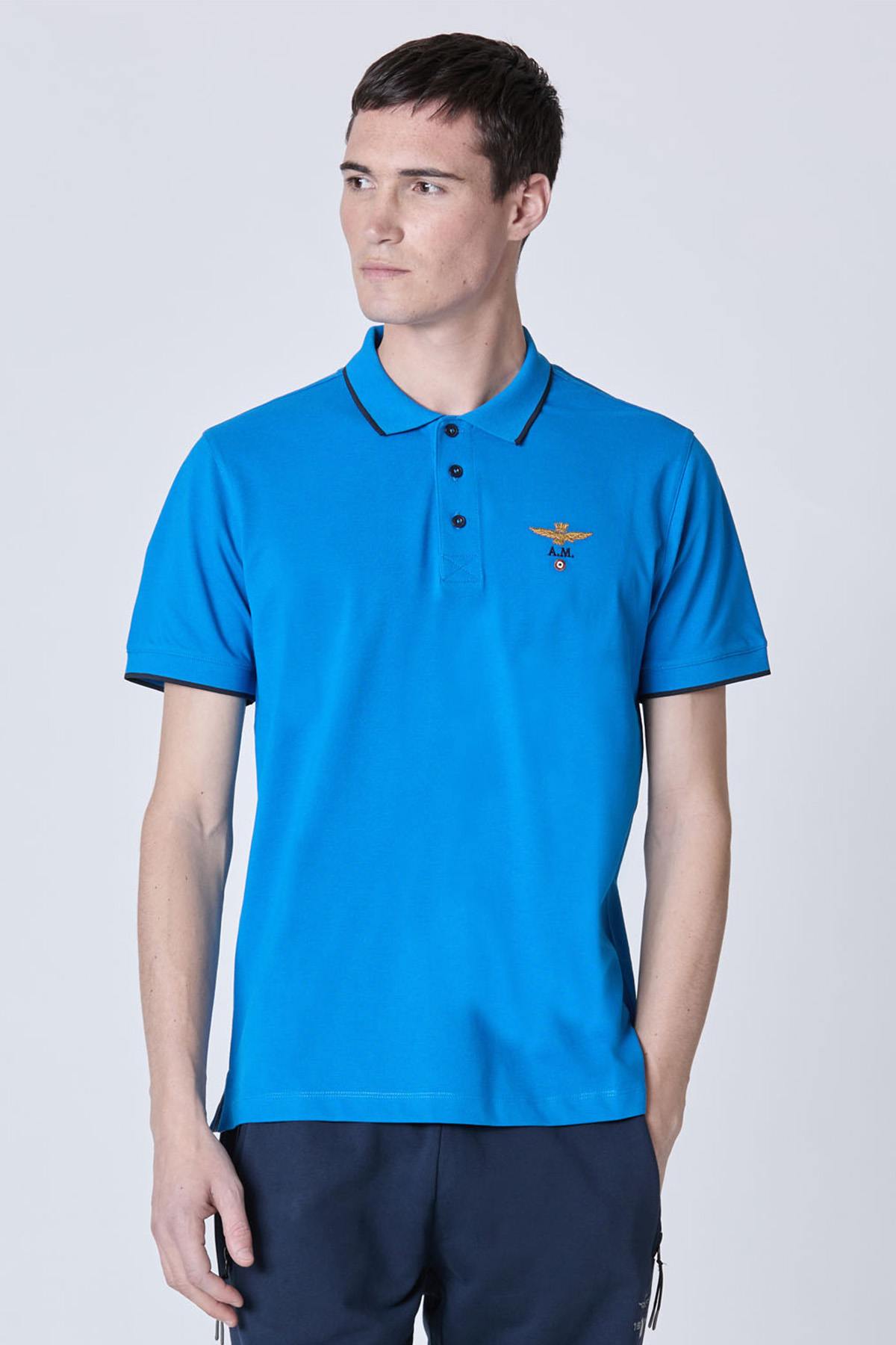 Herren Polo Aeronautica Militare PO1308P82 21307 MEDIUM BLUE — Ansicht 1