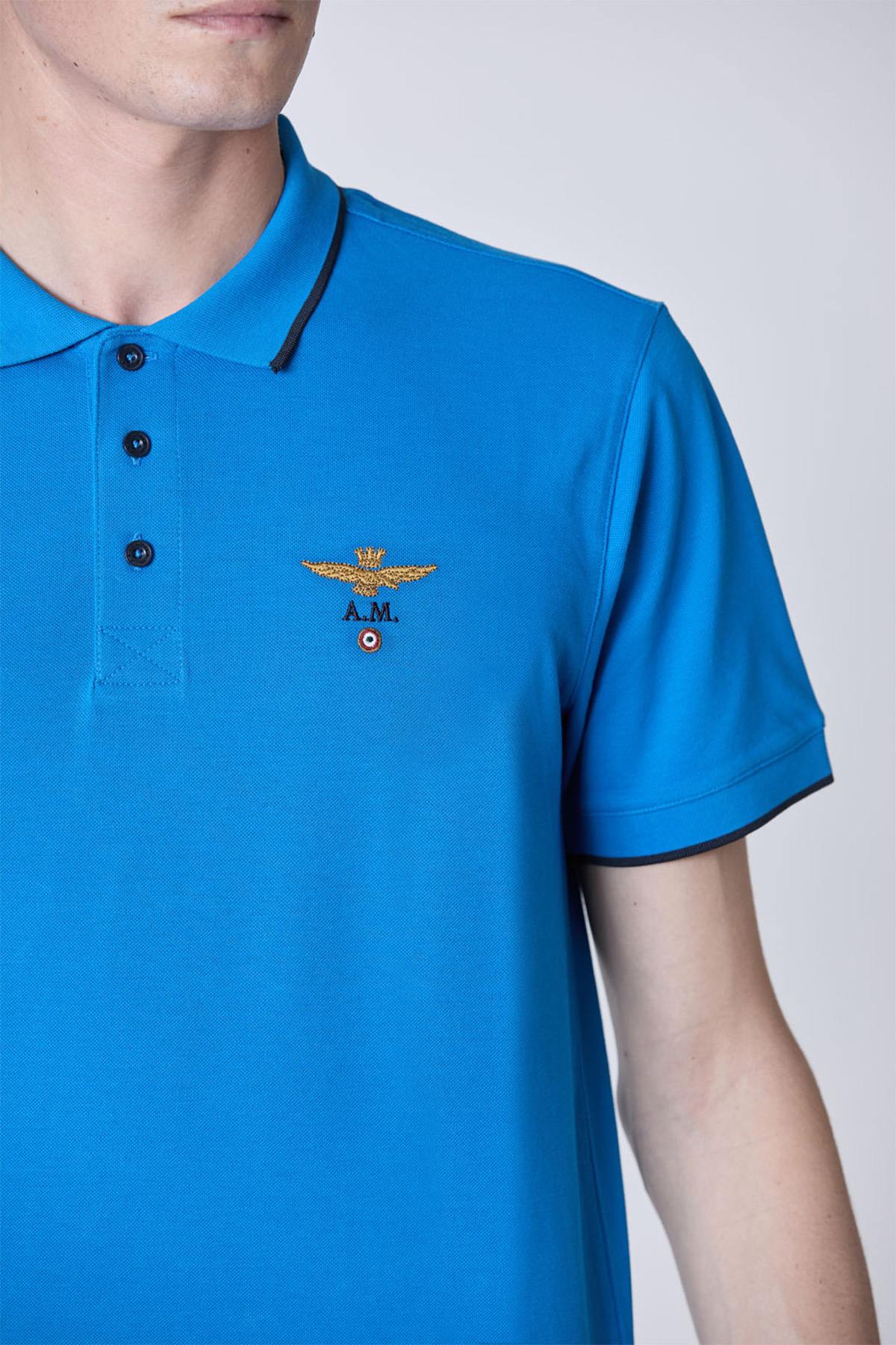 Herren Polo Aeronautica Militare PO1308P82 21307 MEDIUM BLUE — Ansicht 2