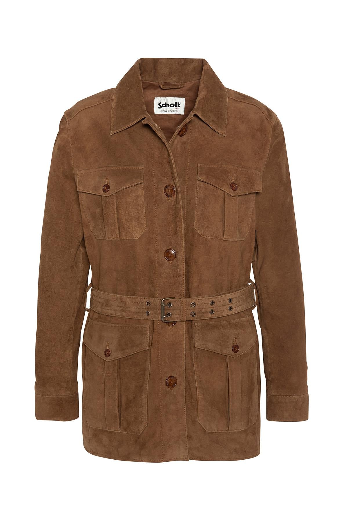 Veste Femme Schott LCWMERYL CARAMEL — vue 1