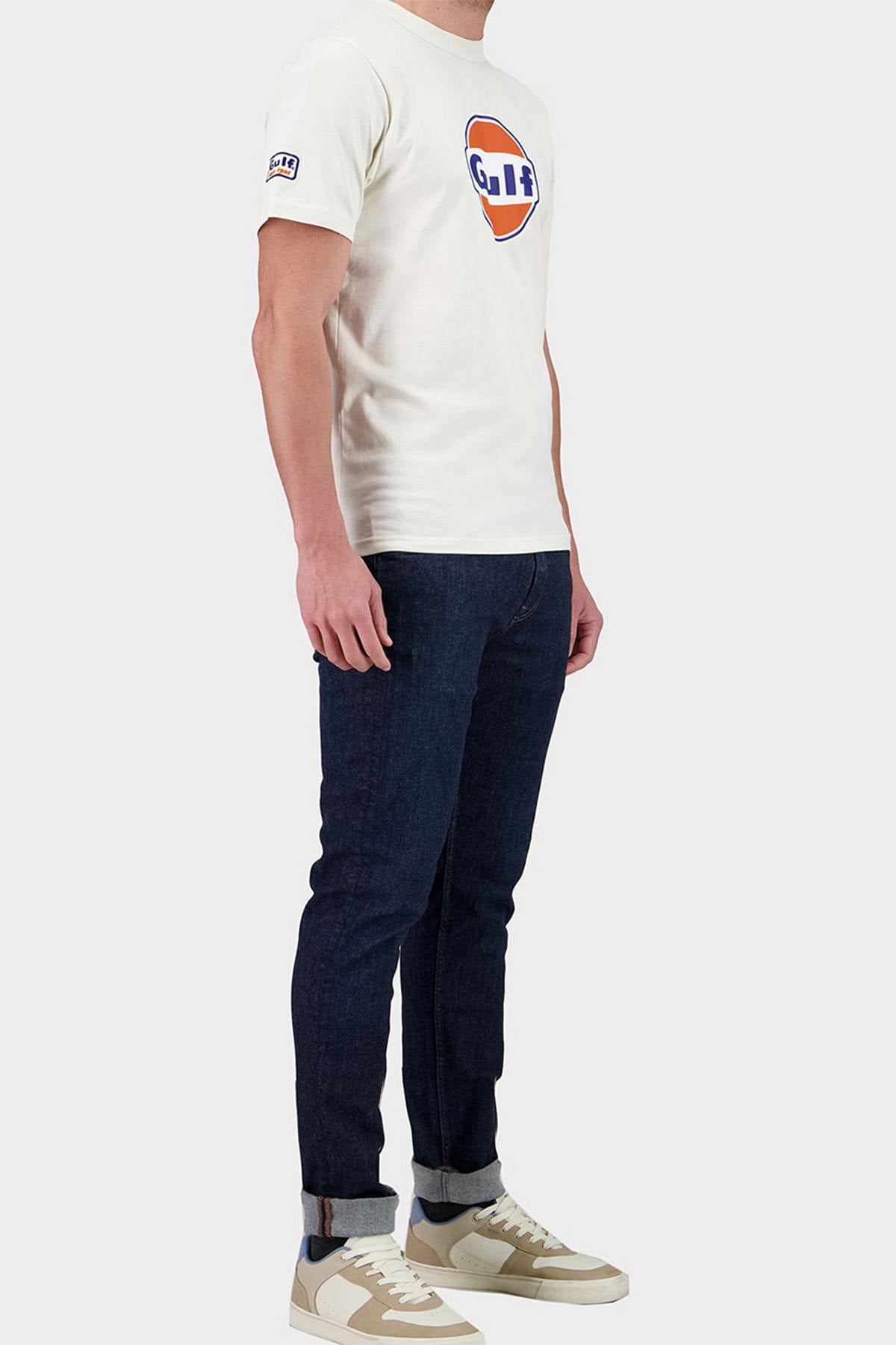 T-shirt Uomo Gulf TEE SHIRT TSM05-003 ECRU — vista 3