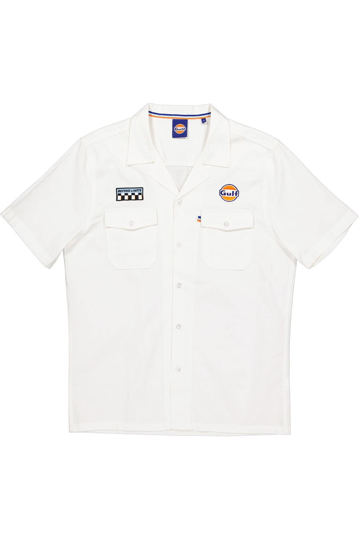 Camisa Hombre Gulf CHEMISE SHM04-003 ECRU — vista 6