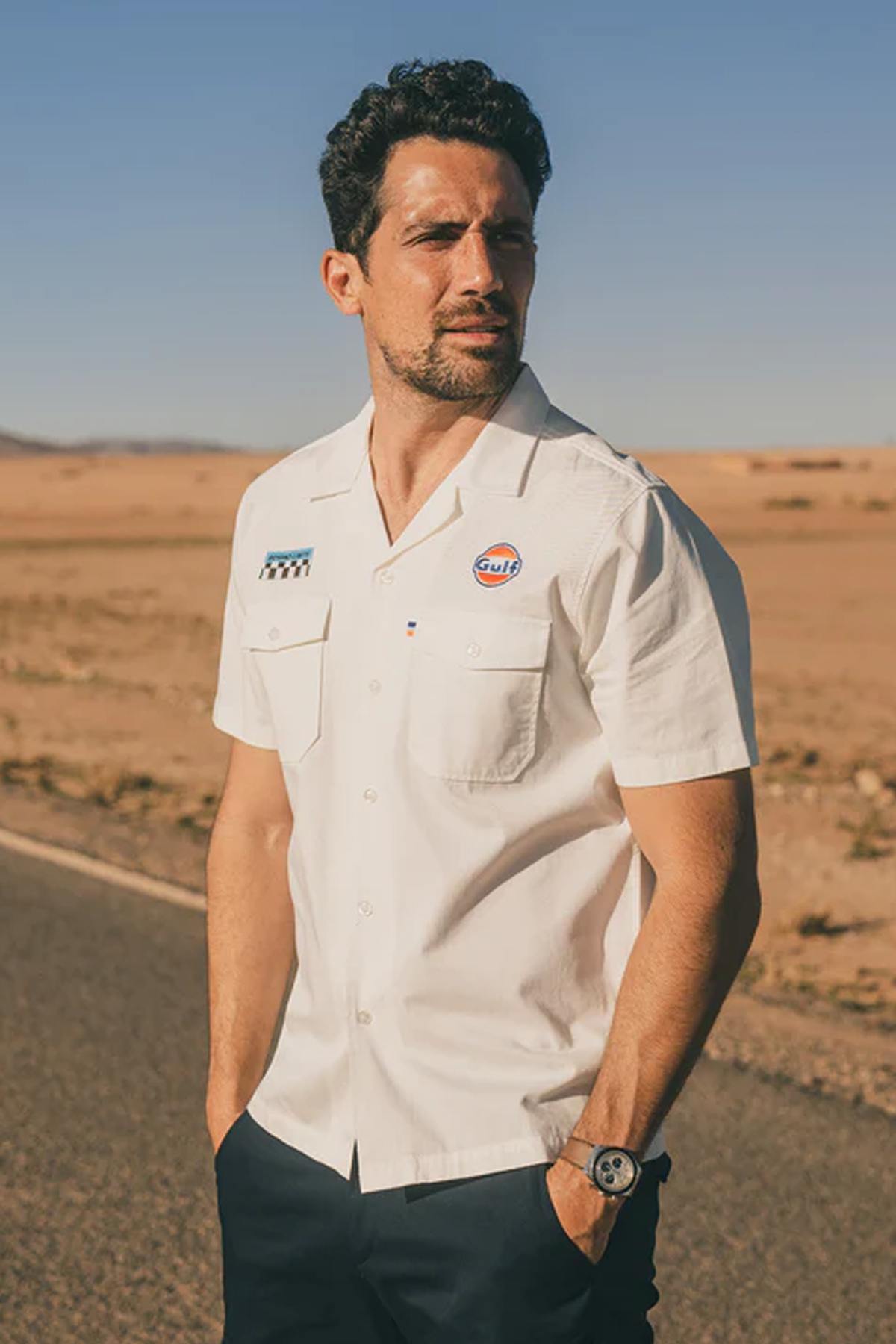 Camisa Hombre Gulf CHEMISE SHM04-003 ECRU — vista 1