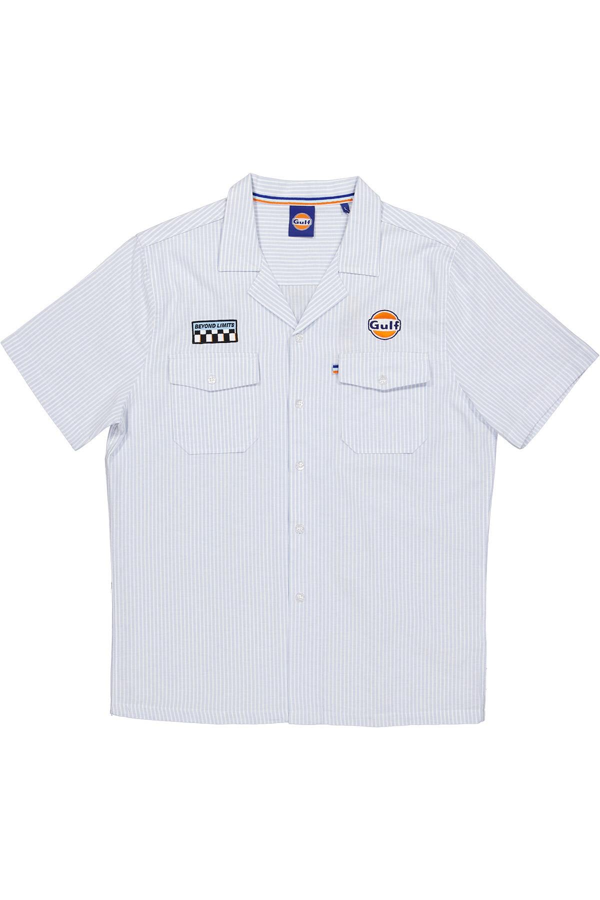 Camicia Uomo Gulf CHEMISE SHM04-125 BLEU — vista 5