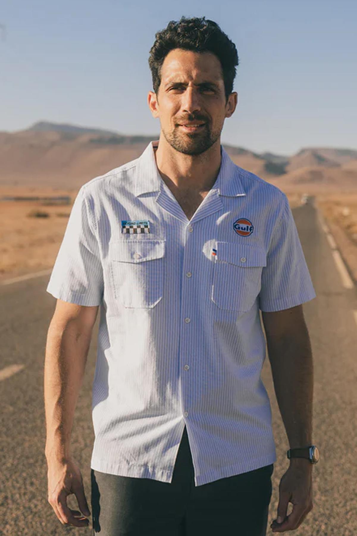 Camicia Uomo Gulf CHEMISE SHM04-125 BLEU — vista 1