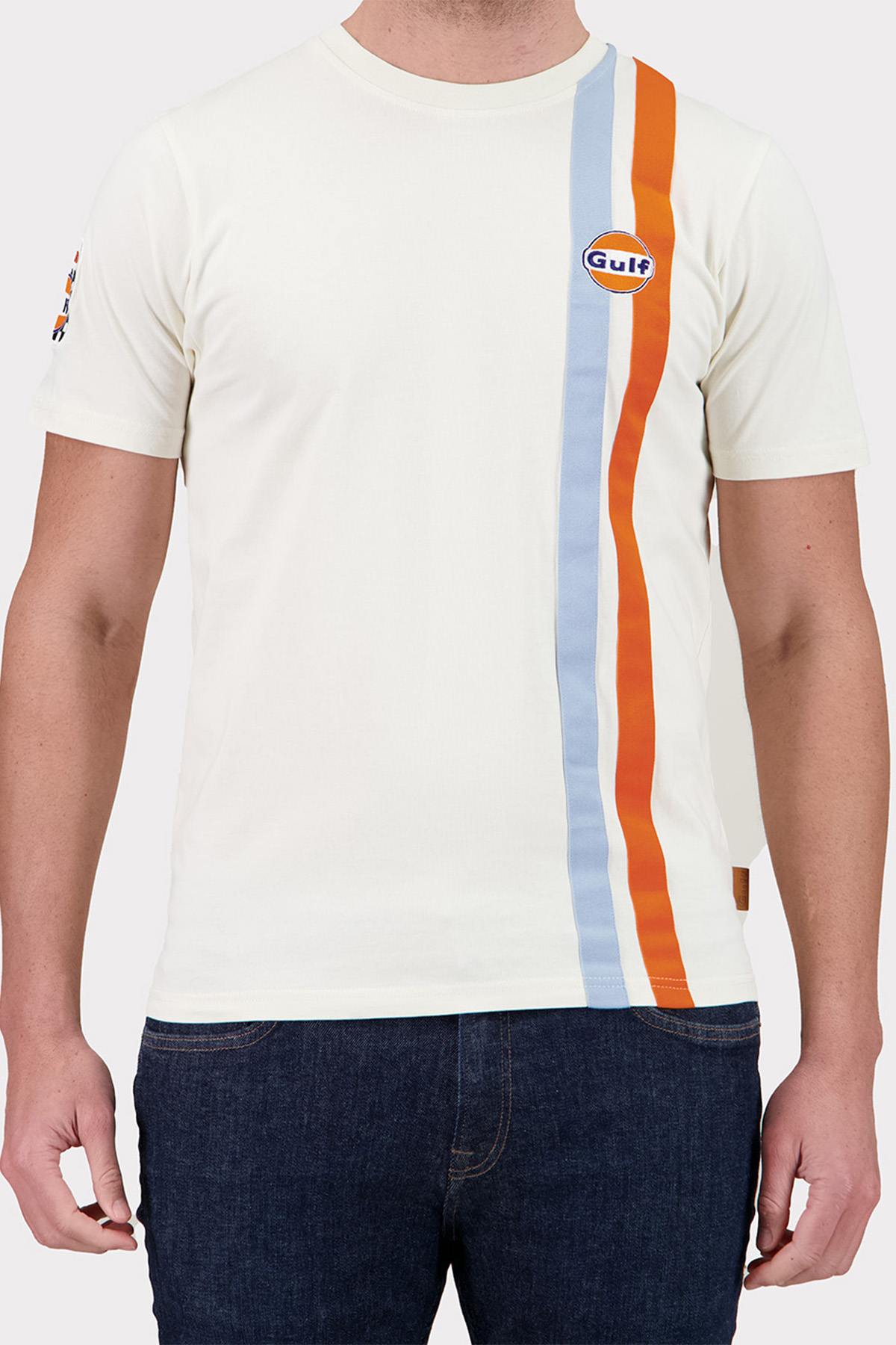 T-shirt Uomo Gulf TEE SHIRT TSM03-003 ECRU — vista 2