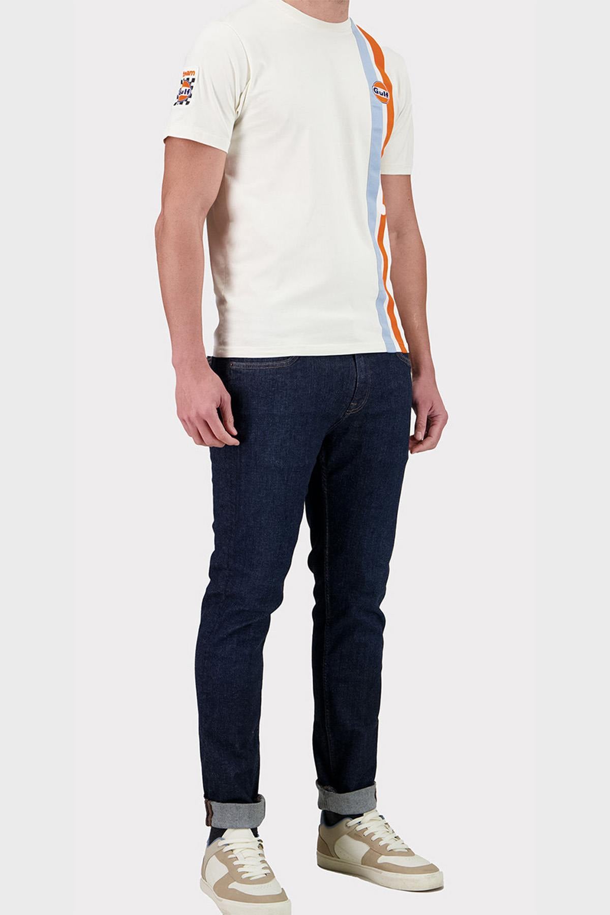 T-shirt Uomo Gulf TEE SHIRT TSM03-003 ECRU — vista 3