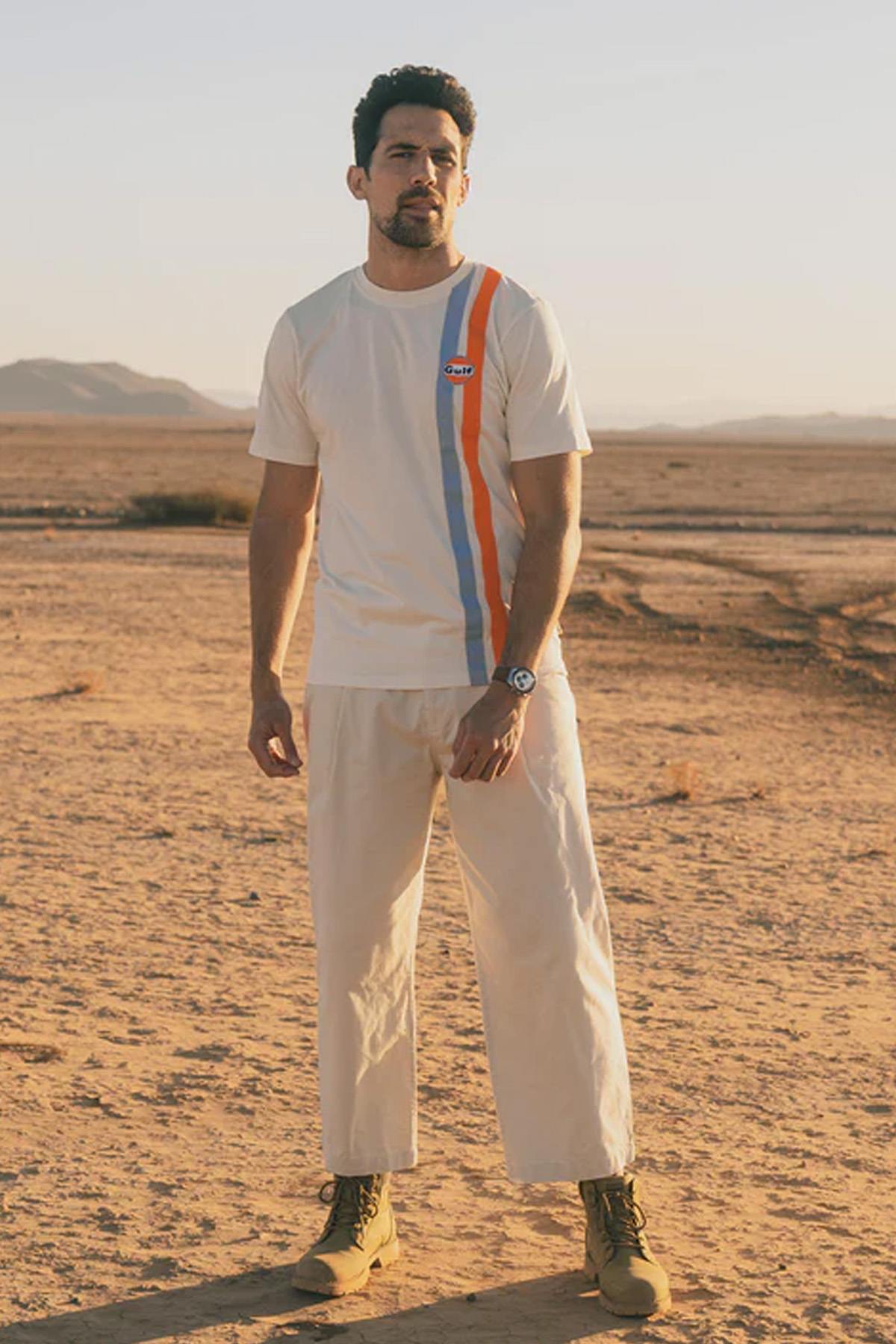 T-shirt Uomo Gulf TEE SHIRT TSM03-003 ECRU — vista 1