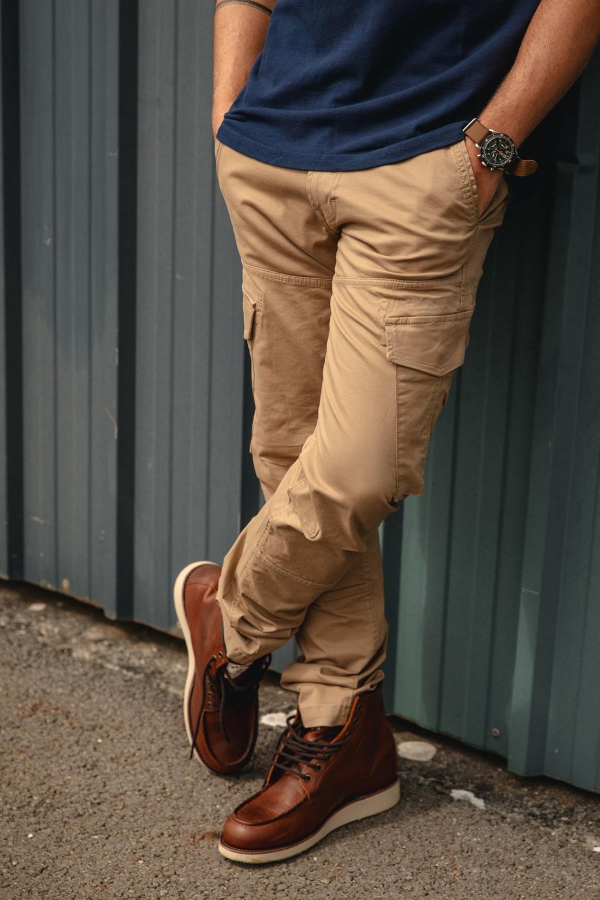 Pantaloni Uomo Daytona ADARE BROKEN TWILL BEIGE — vista 1