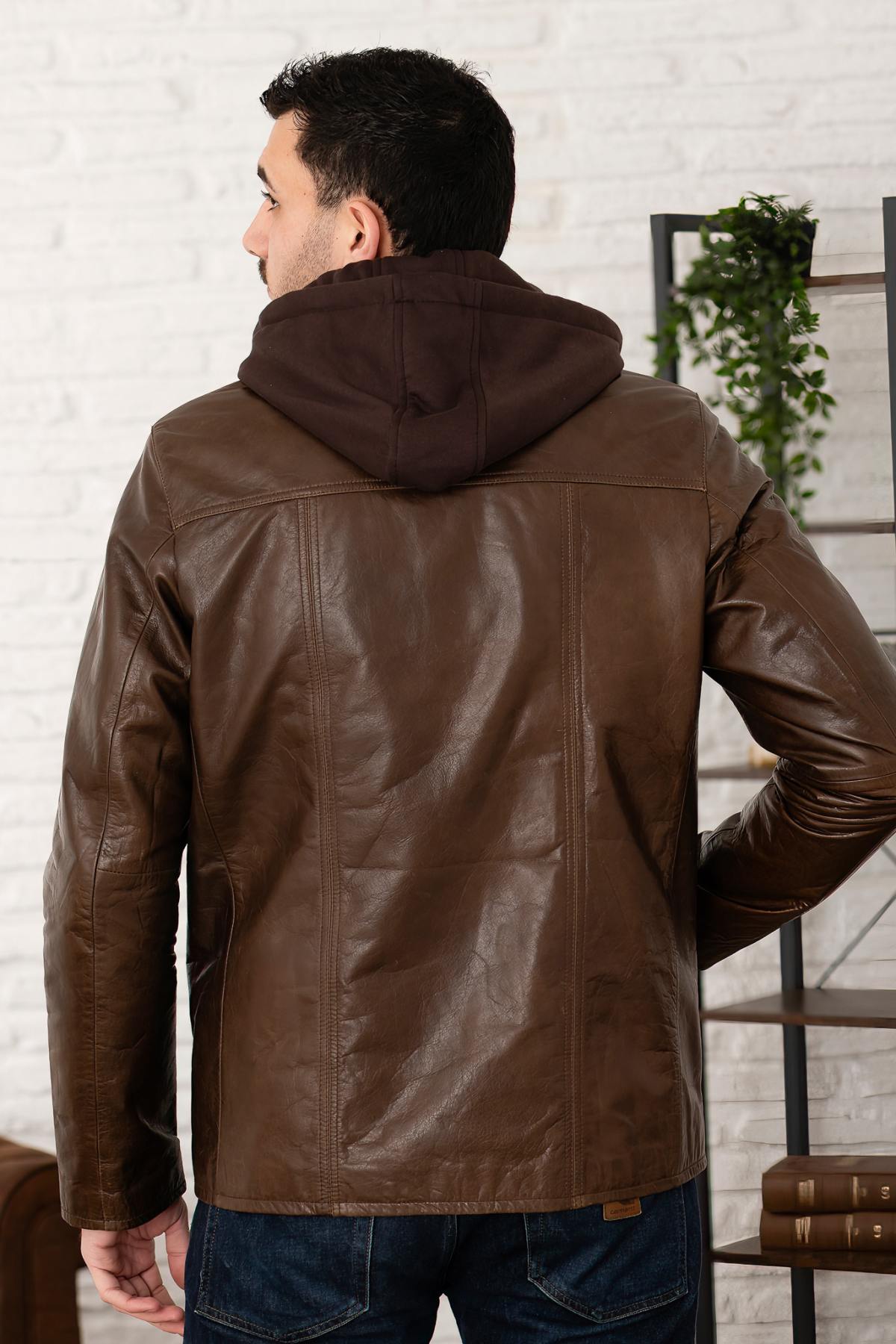 Blouson Homme Serge Pariente TAGGART HOOD BUFFLE MOCCA — vue 3