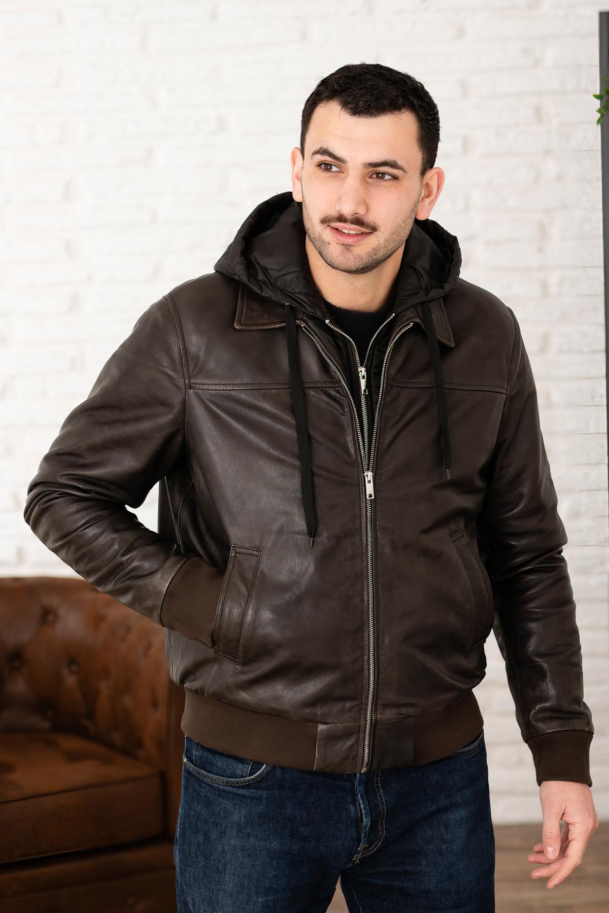 Chaqueta Hombre Serge Pariente AMOS HOOD USED GREEN — vista 2