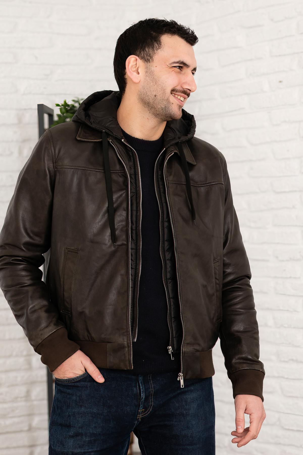 Chaqueta Hombre Serge Pariente AMOS HOOD USED GREEN — vista 6