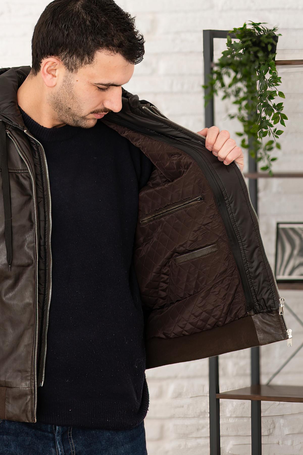 Chaqueta Hombre Serge Pariente AMOS HOOD USED GREEN — vista 9