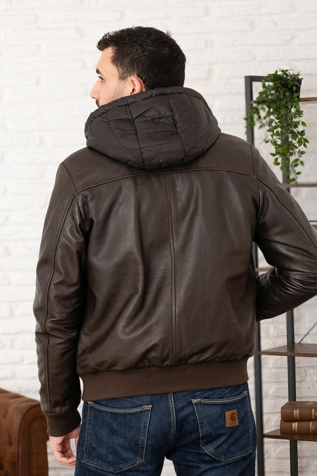 Chaqueta Hombre Serge Pariente AMOS HOOD USED GREEN — vista 5