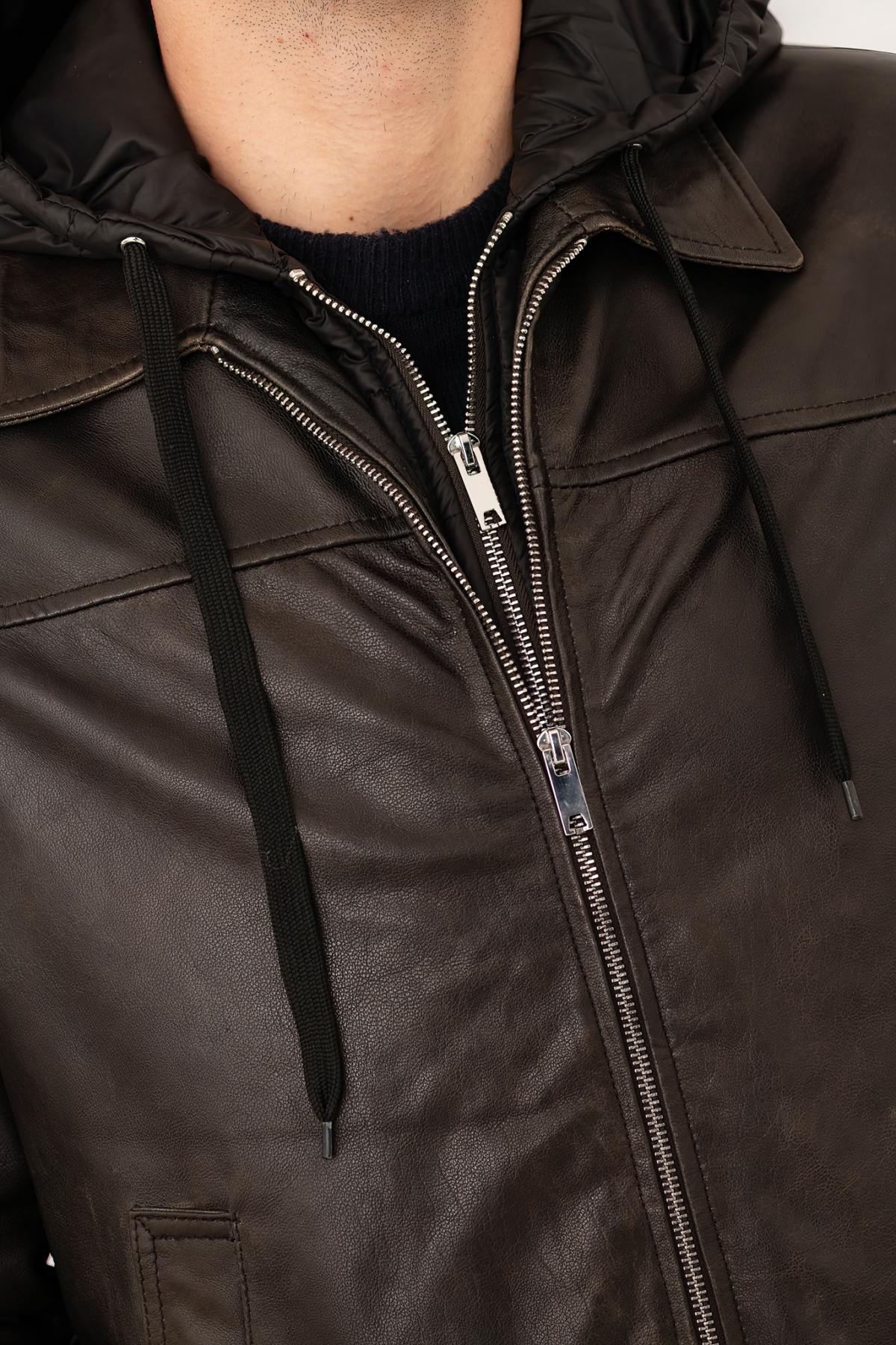 Chaqueta Hombre Serge Pariente AMOS HOOD USED GREEN — vista 3