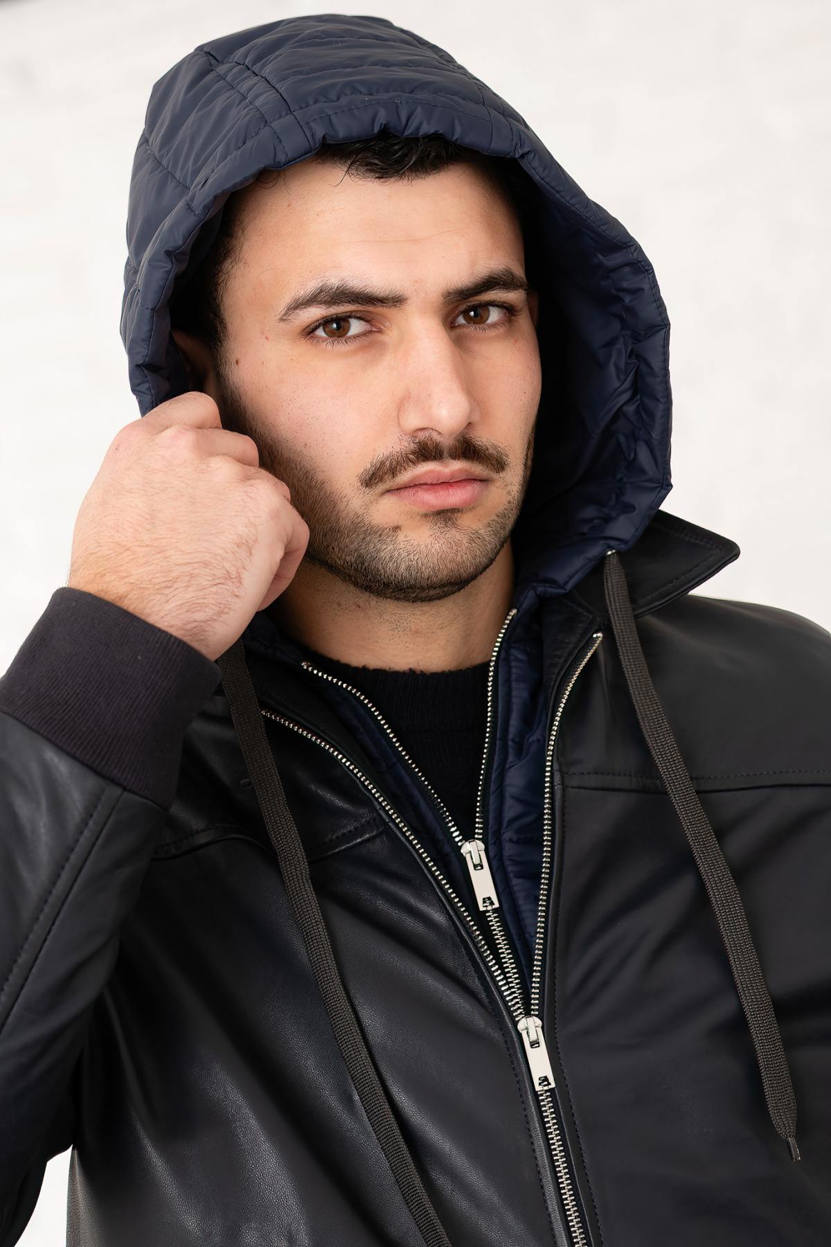Chaqueta Hombre Serge Pariente AMOS HOOD NAVY — vista 5