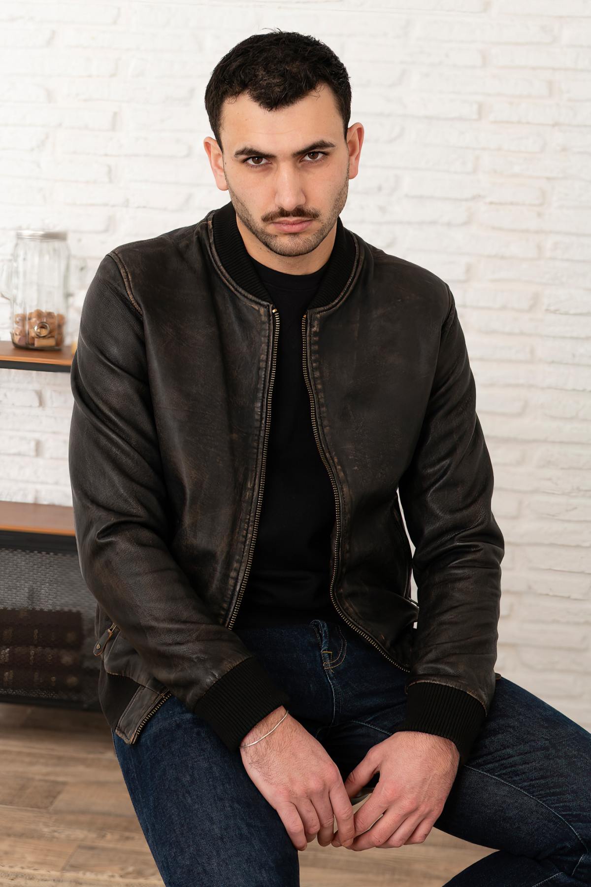 Giacche Uomo Serge Pariente BONBON BEIGE/BLACK — vista 1