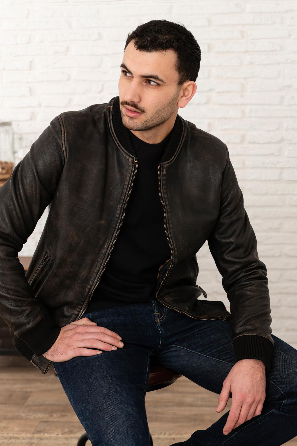 Giacche Uomo Serge Pariente BONBON BEIGE/BLACK — vista 8