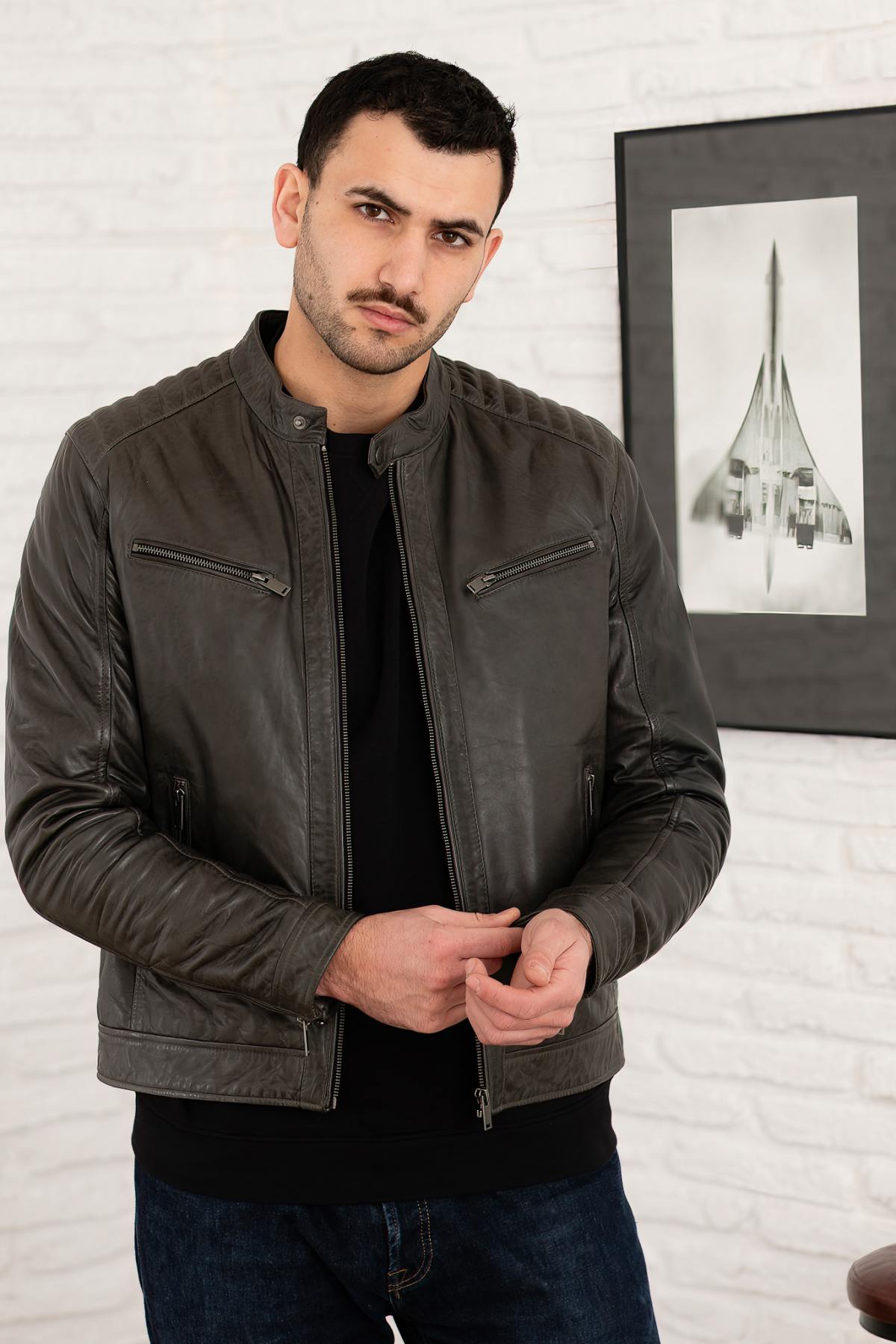 Giacche Uomo Serge Pariente ALON 2 ANTHRACITE — vista 4