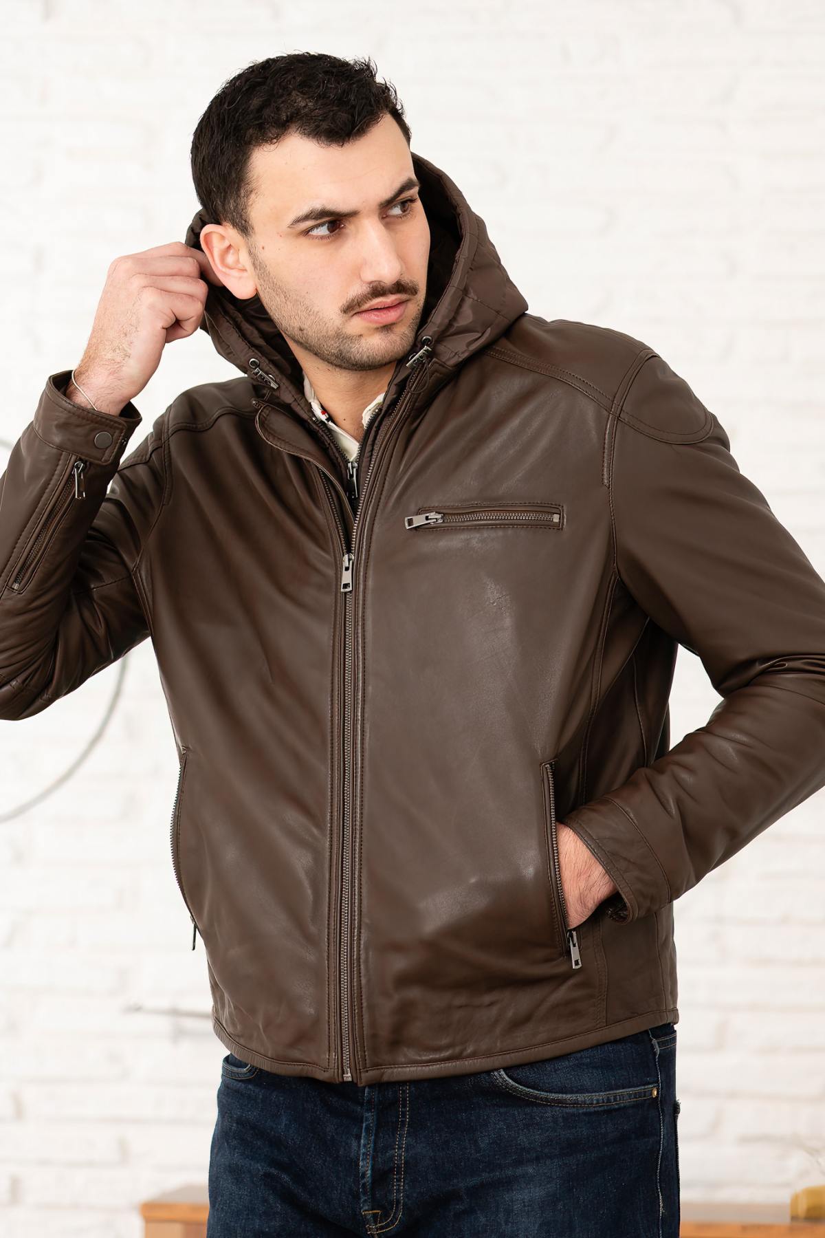 Herren Jacke Serge Pariente CHIC HOOD TEAK — Ansicht 1
