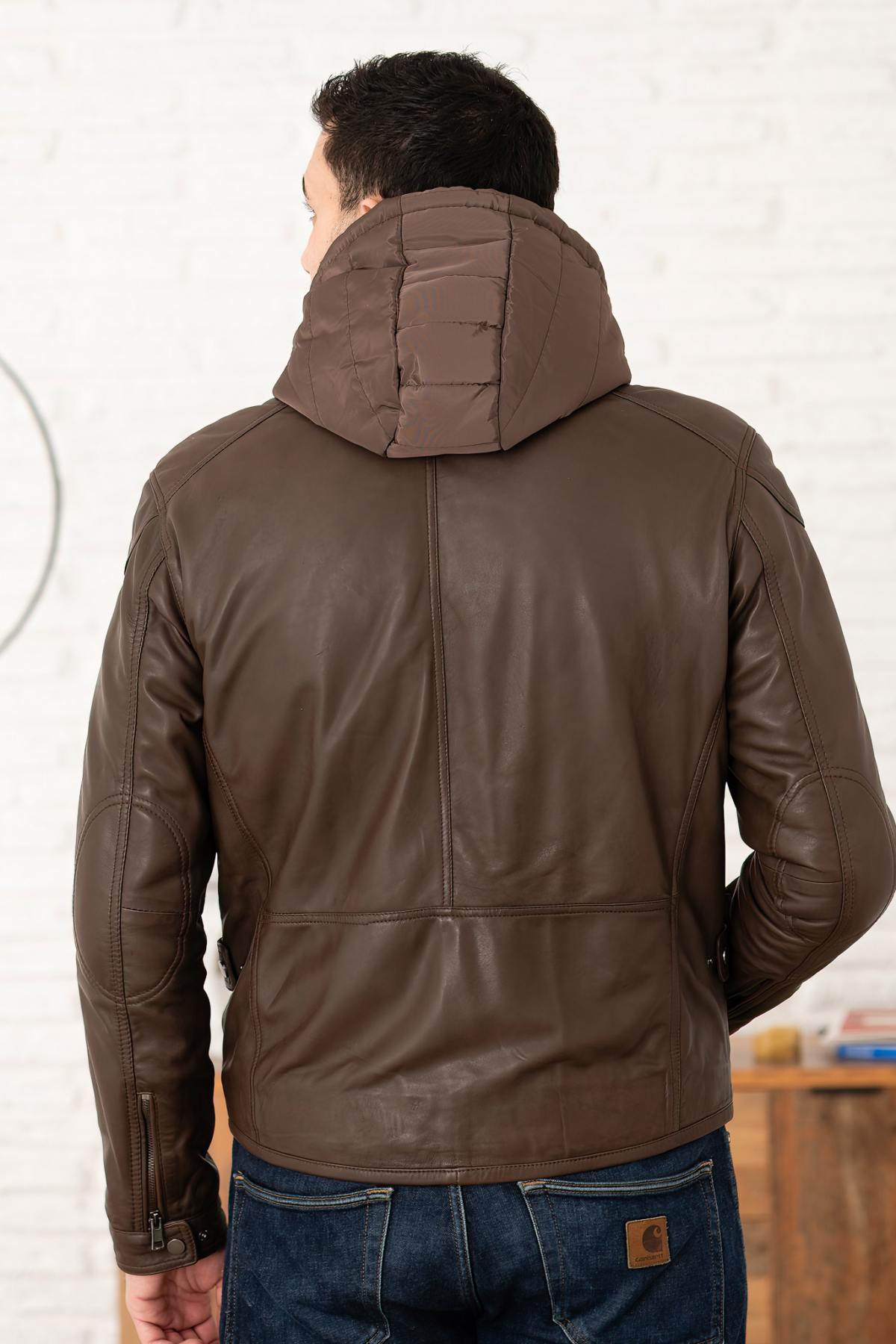Herren Jacke Serge Pariente CHIC HOOD TEAK — Ansicht 6