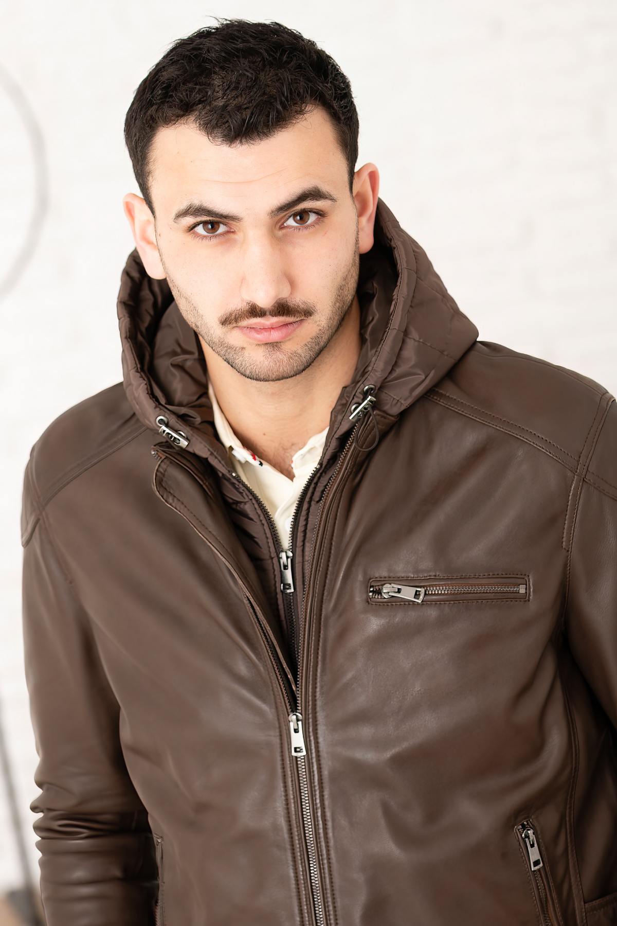 Herren Jacke Serge Pariente CHIC HOOD TEAK — Ansicht 5