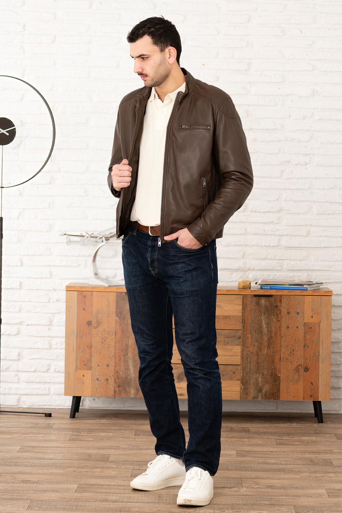 Herren Jacke Serge Pariente CHIC HOOD TEAK — Ansicht 4