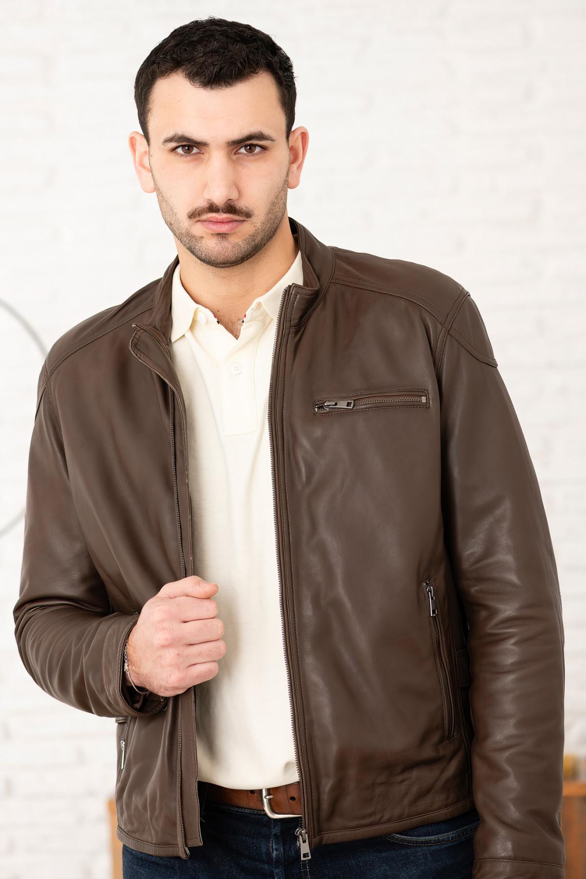 Herren Jacke Serge Pariente CHIC HOOD TEAK — Ansicht 3