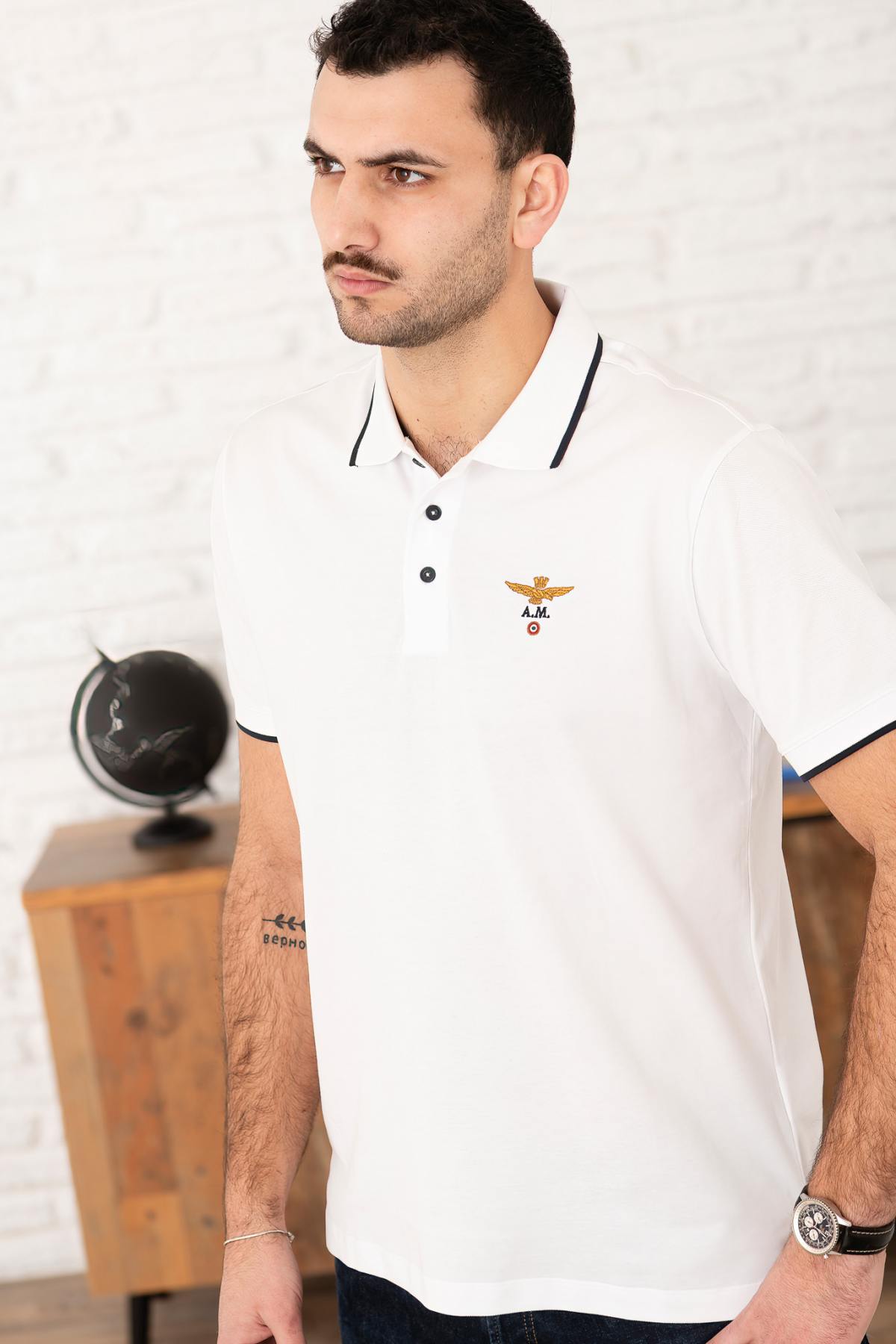 Herren Polo Aeronautica Militare PO1308P82 73062 OFF WHITE — Ansicht 3
