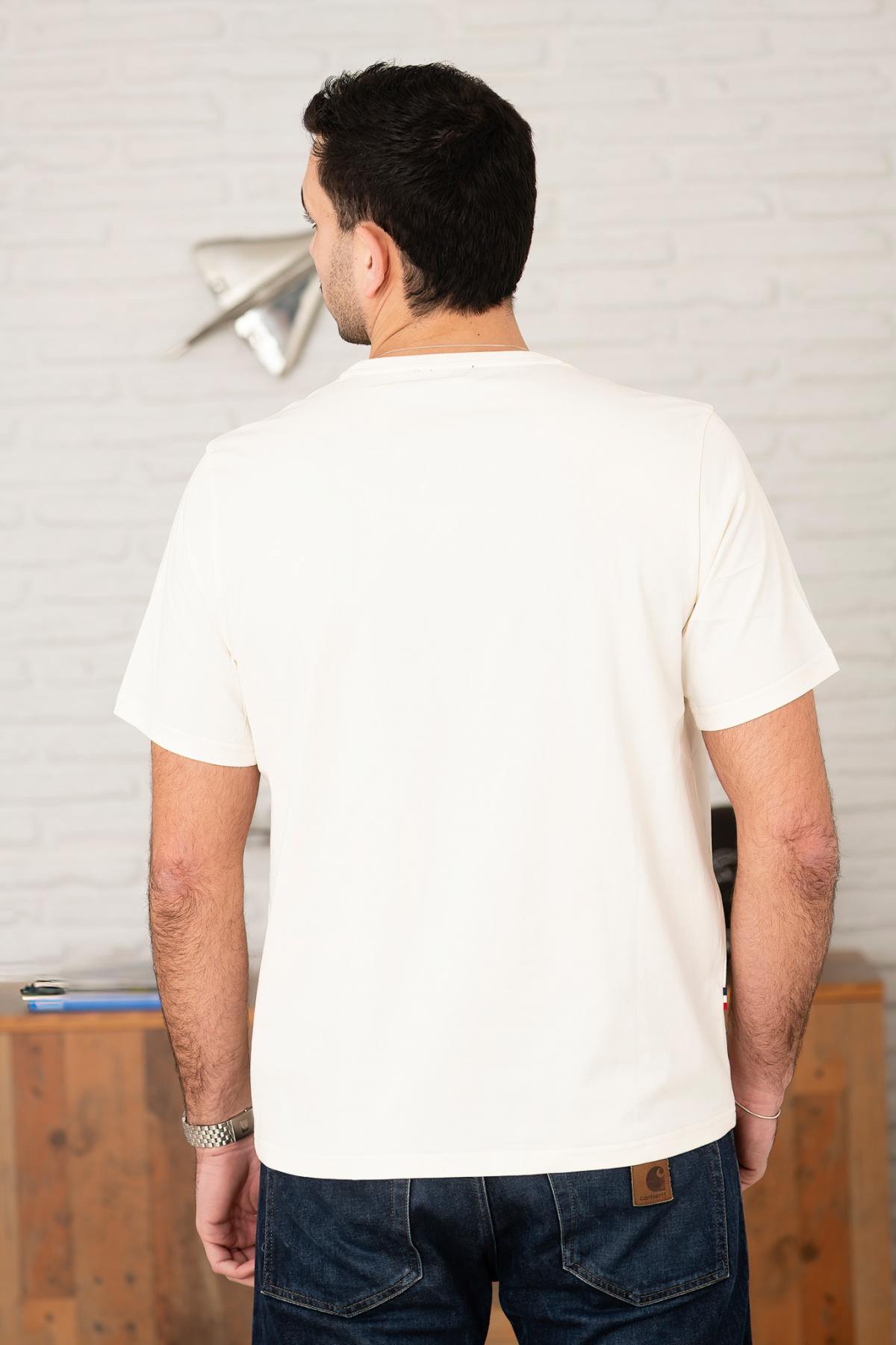 T-shirt Uomo Patrouille De France WING OLYH OPTIC WHITE — vista 4