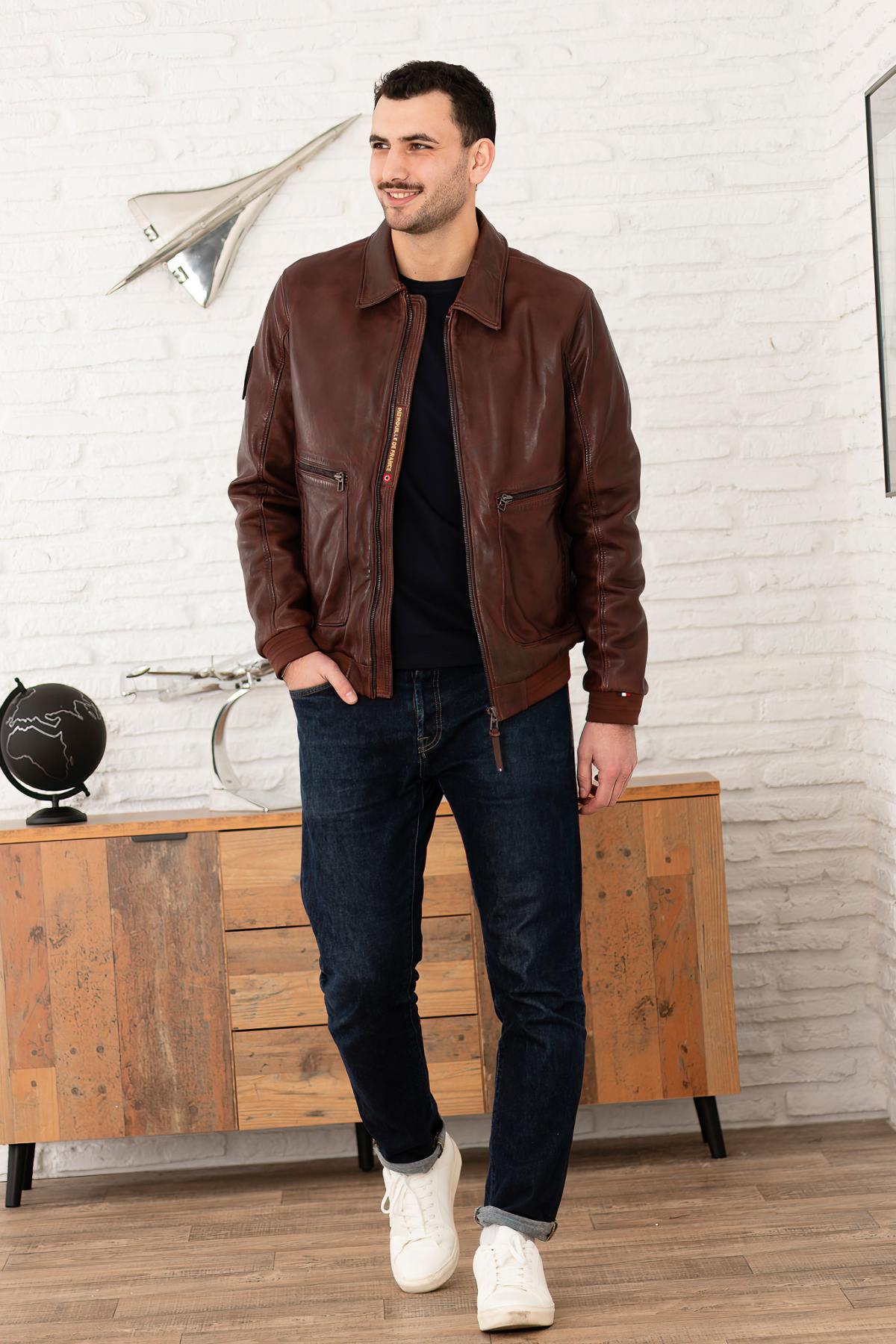 Blouson Homme Patrouille De France FIREFLY EARTH COGNAC — vue 8