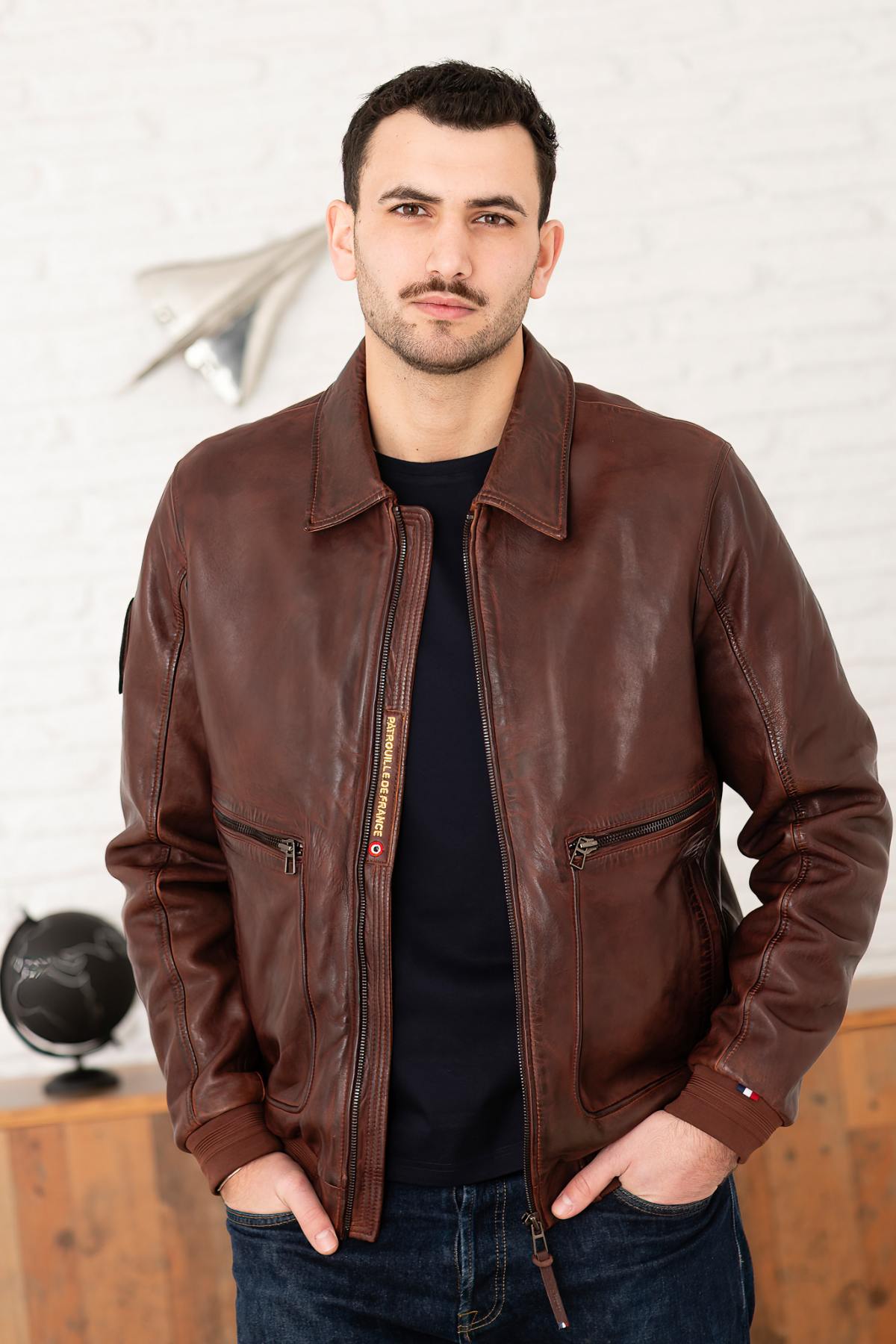 Blouson Homme Patrouille De France FIREFLY EARTH COGNAC — vue 2