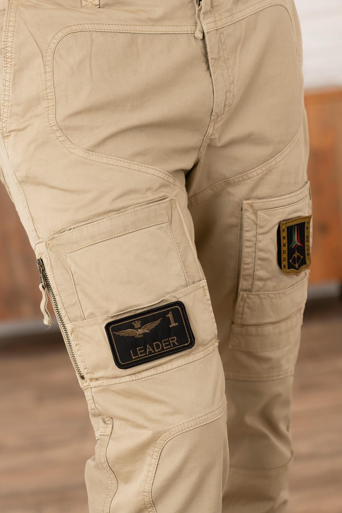 Pantaloni Uomo Aeronautica Militare PA1387CT1493 57590 DUNE BEIGE WASHED — vista 4