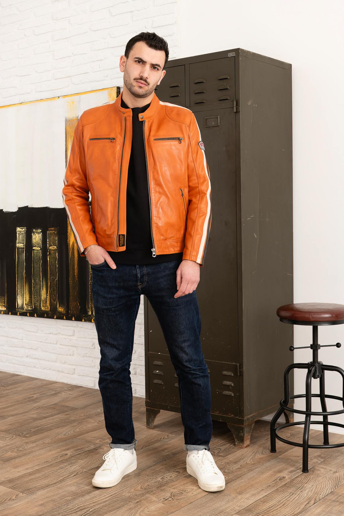 Herren Jacke Daytona SCOTTY SHEEP ATLAS VEG BURNT ORANGE — Ansicht 3