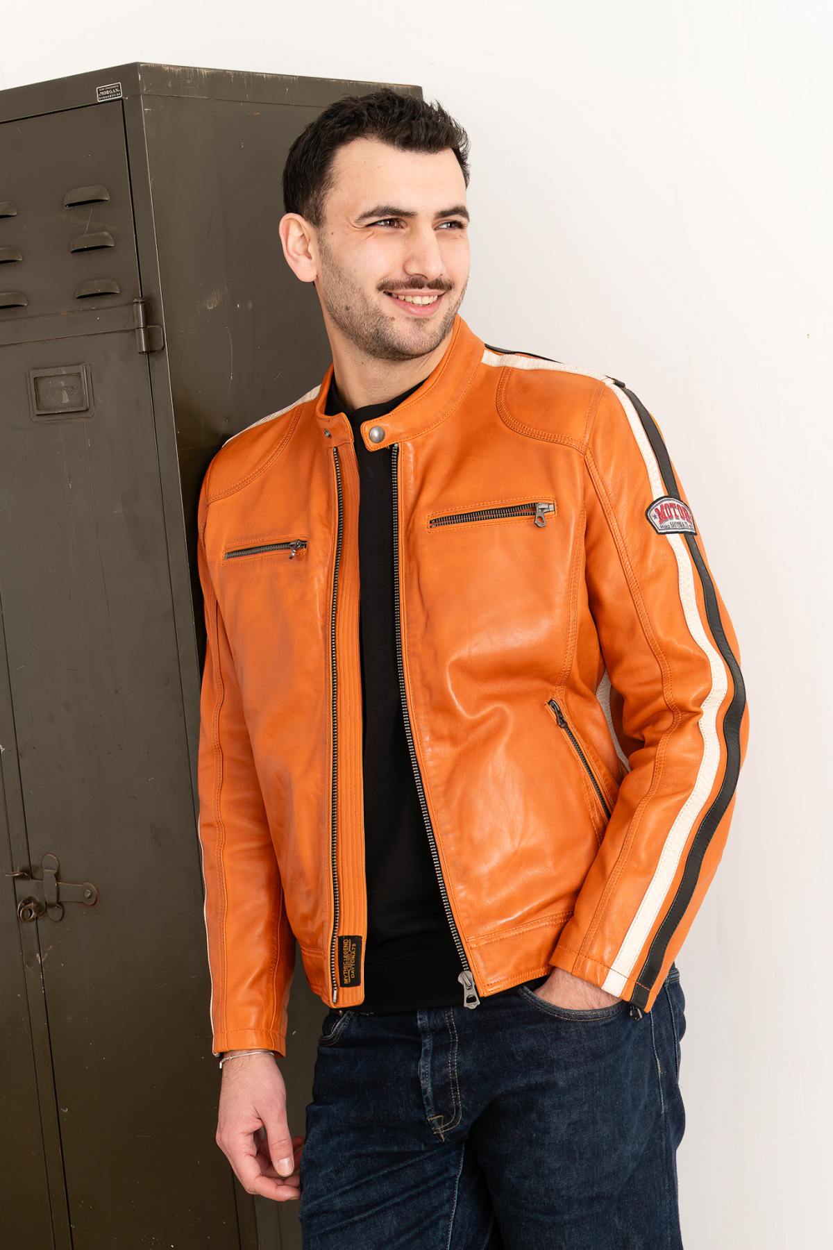 Herren Jacke Daytona SCOTTY SHEEP ATLAS VEG BURNT ORANGE — Ansicht 1