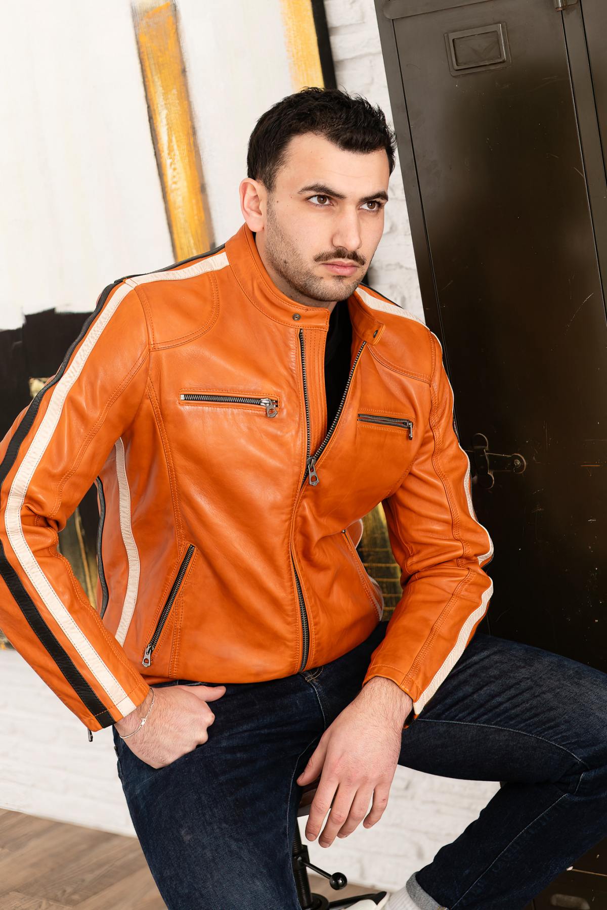 Herren Jacke Daytona SCOTTY SHEEP ATLAS VEG BURNT ORANGE — Ansicht 2