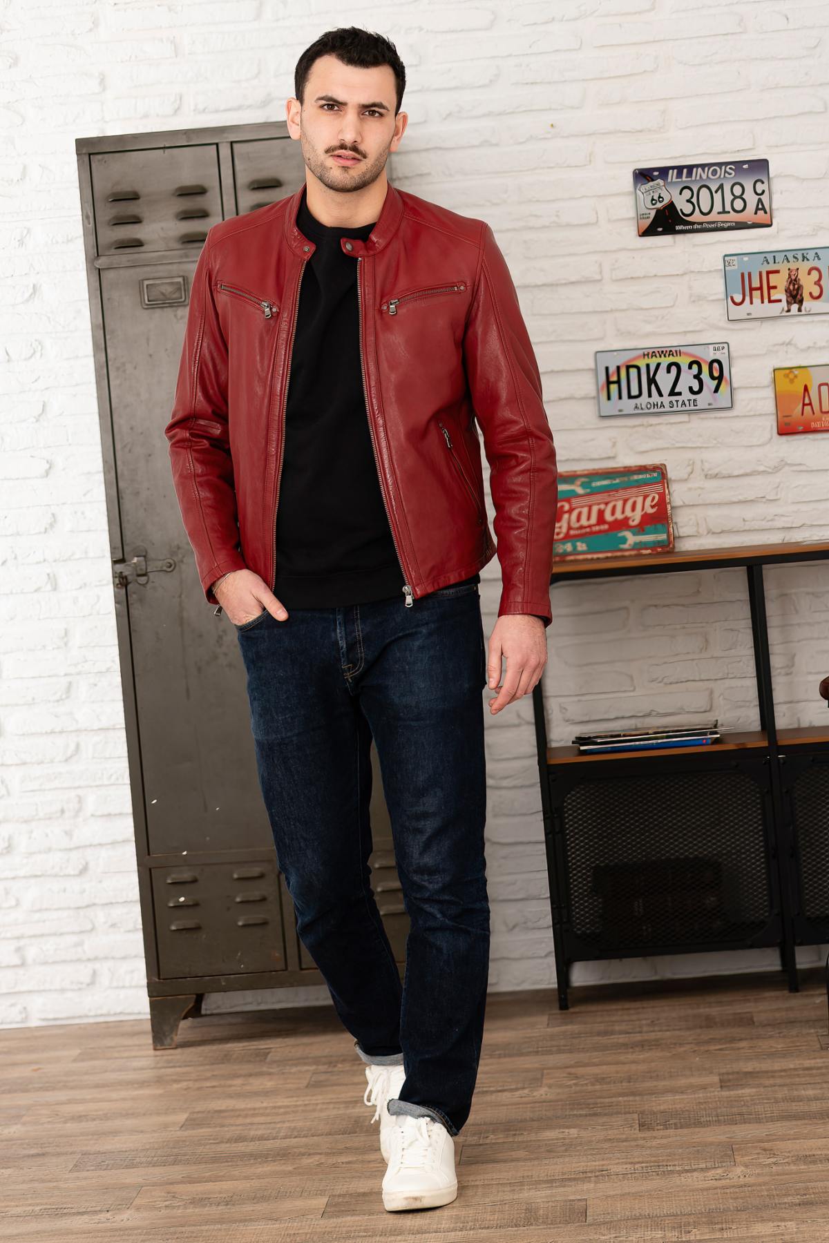 Blouson Homme Daytona GAFINO LAMB VITA RED CHILI — vue 3