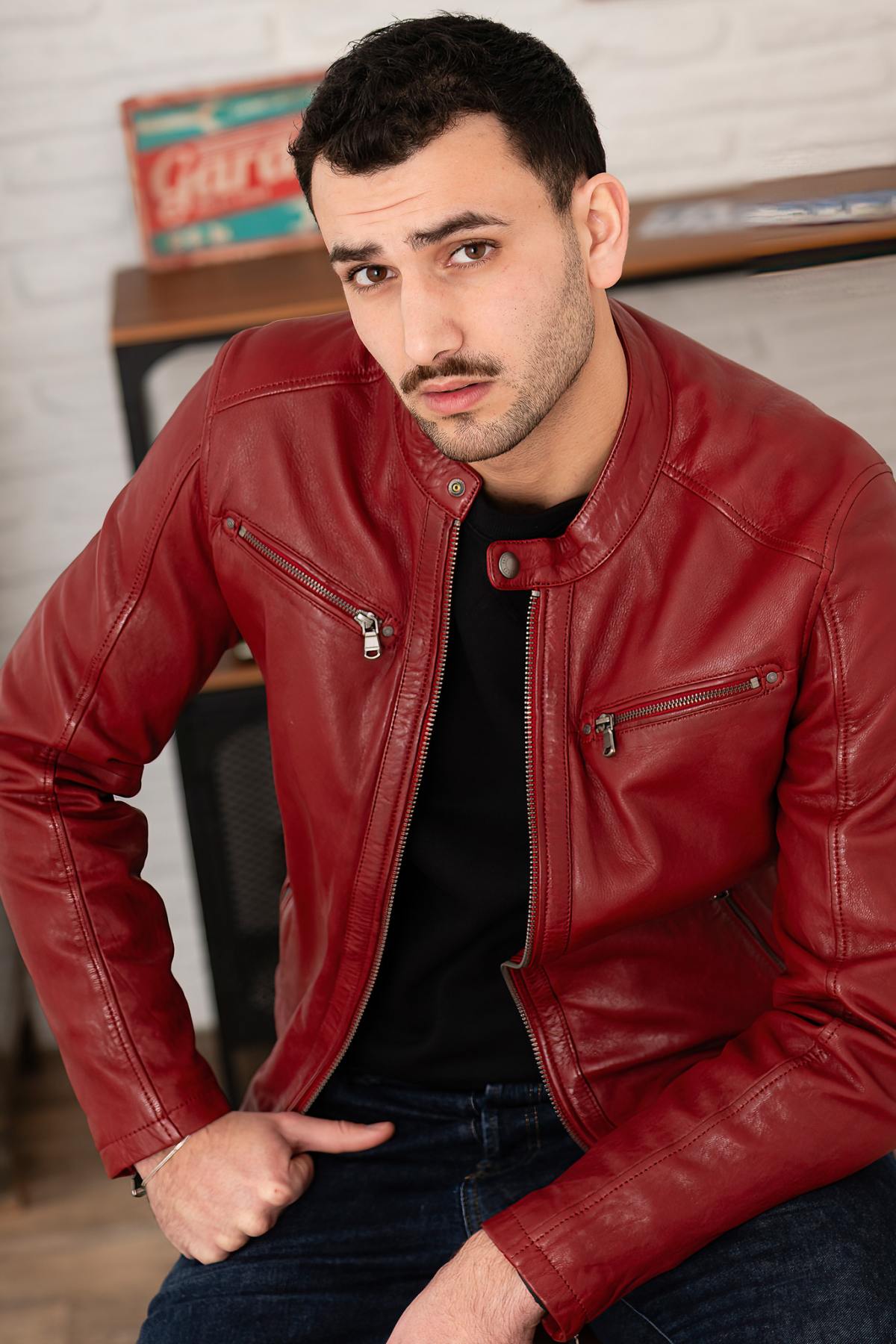 Blouson Homme Daytona GAFINO LAMB VITA RED CHILI — vue 1