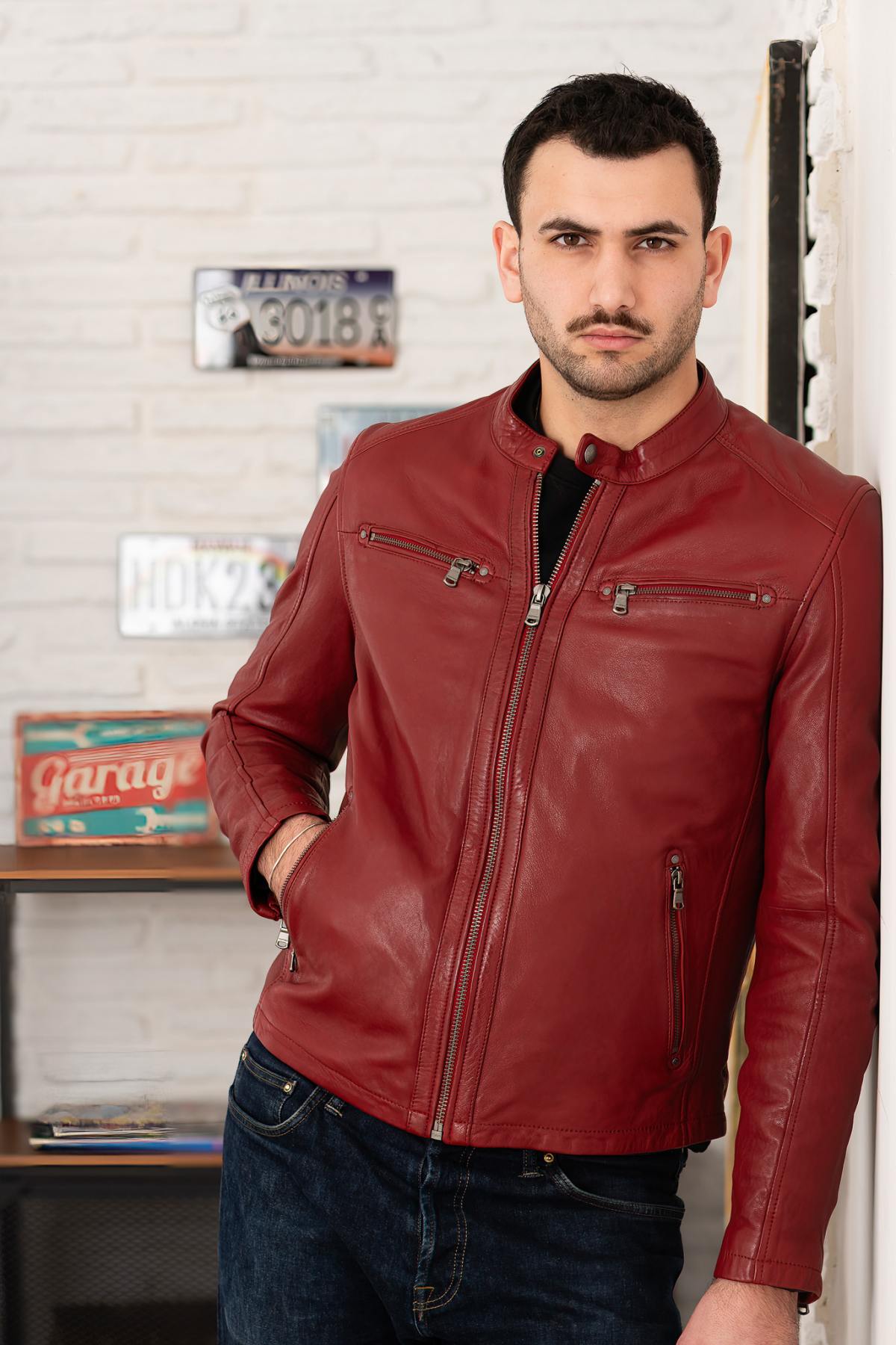 Blouson Homme Daytona GAFINO LAMB VITA RED CHILI — vue 2