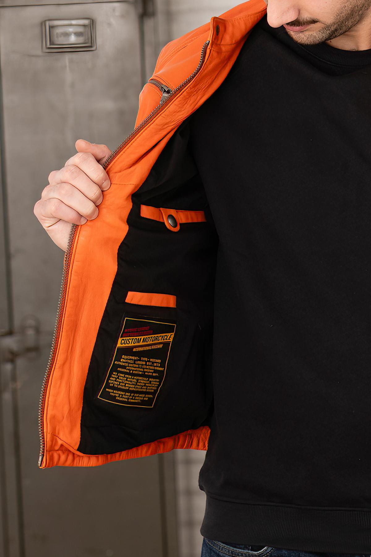 Blouson Homme Daytona GAFINO LAMB VITA ORANGE — vue 4