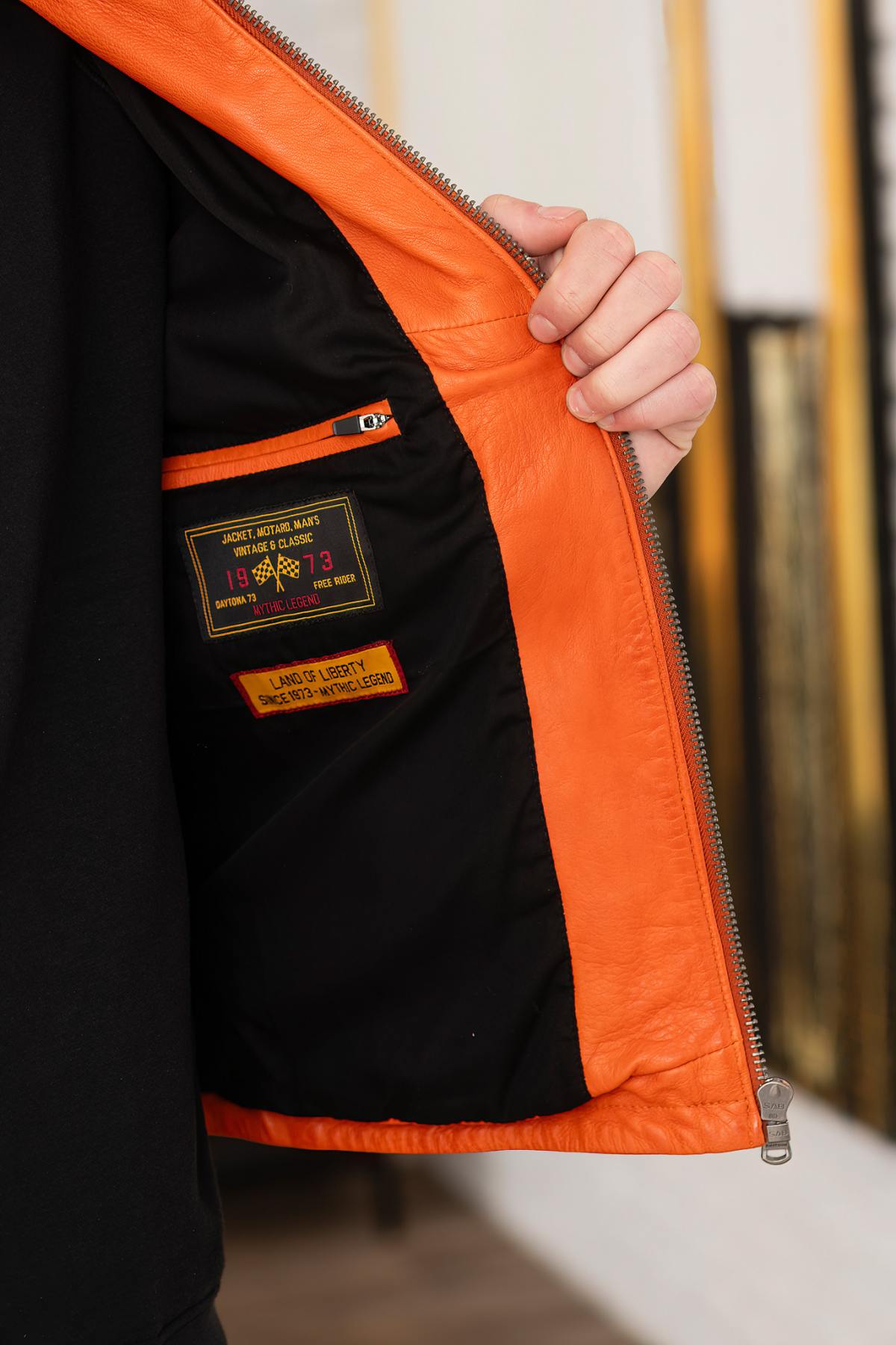 Blouson Homme Daytona GAFINO LAMB VITA ORANGE — vue 8