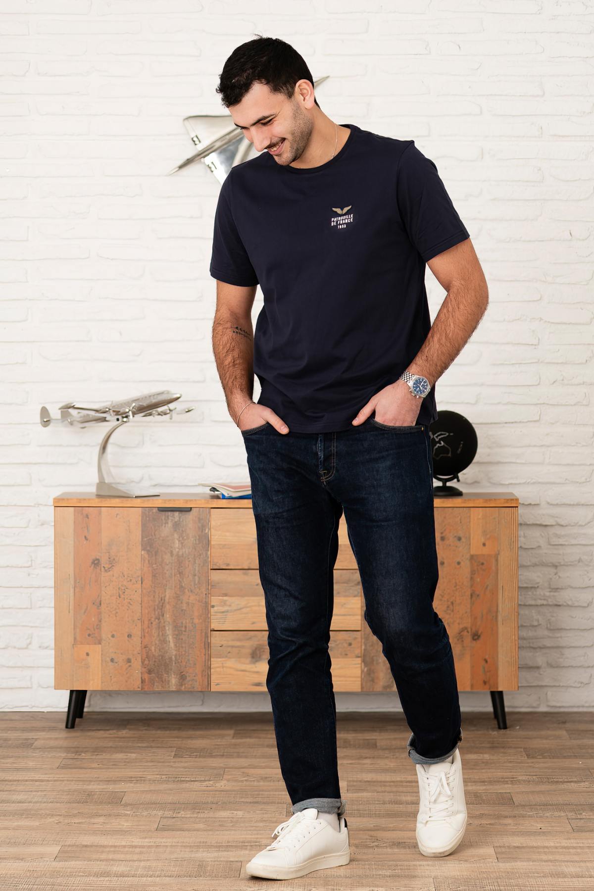 Herren T-shirt Patrouille De France WING OLYH NAVY BLUE — Ansicht 2