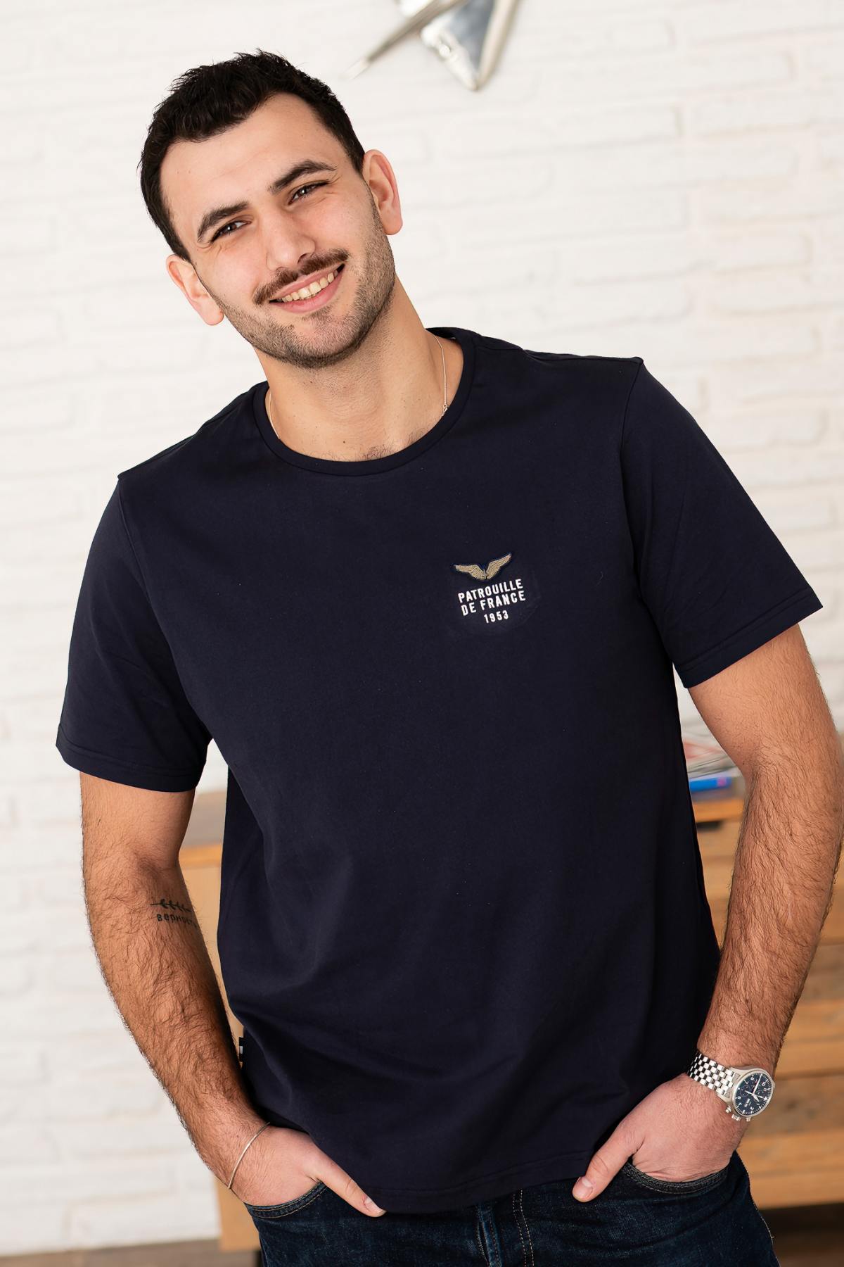 Herren T-shirt Patrouille De France WING OLYH NAVY BLUE — Ansicht 1
